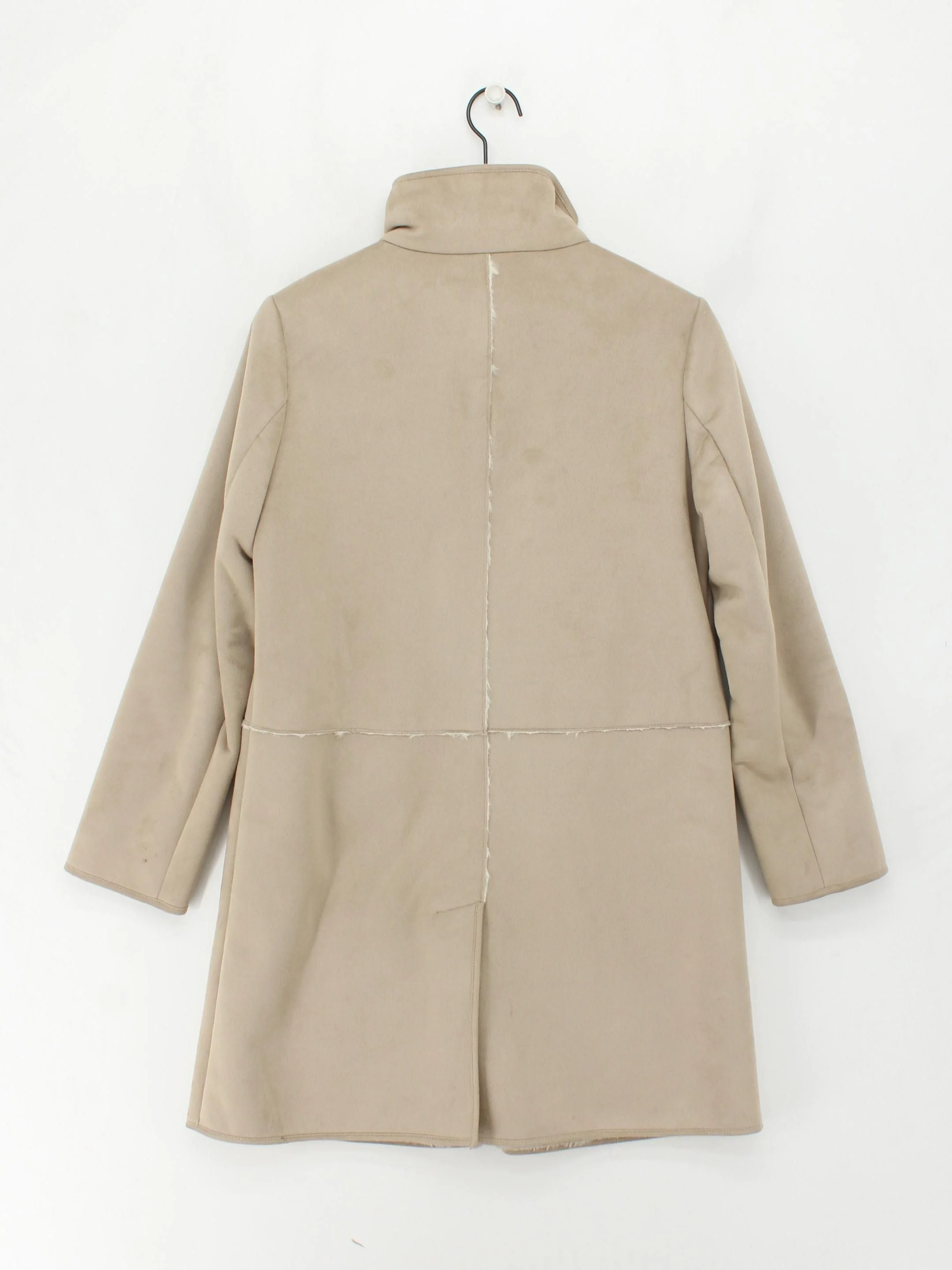 Ralph Lauren Women's Coat S Cream 100% Polyester Overcoat - Image 2