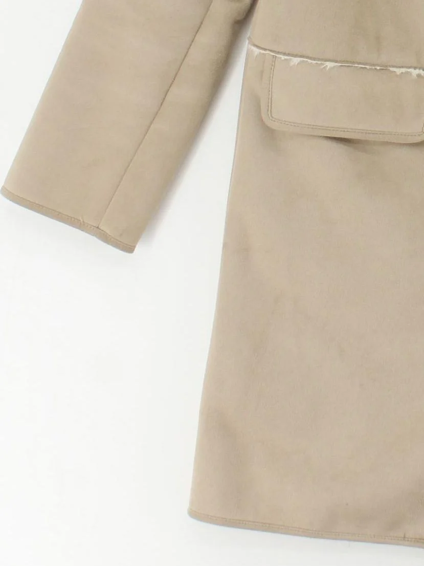 Ralph Lauren Women's Coat S Cream 100% Polyester Overcoat - Image 4
