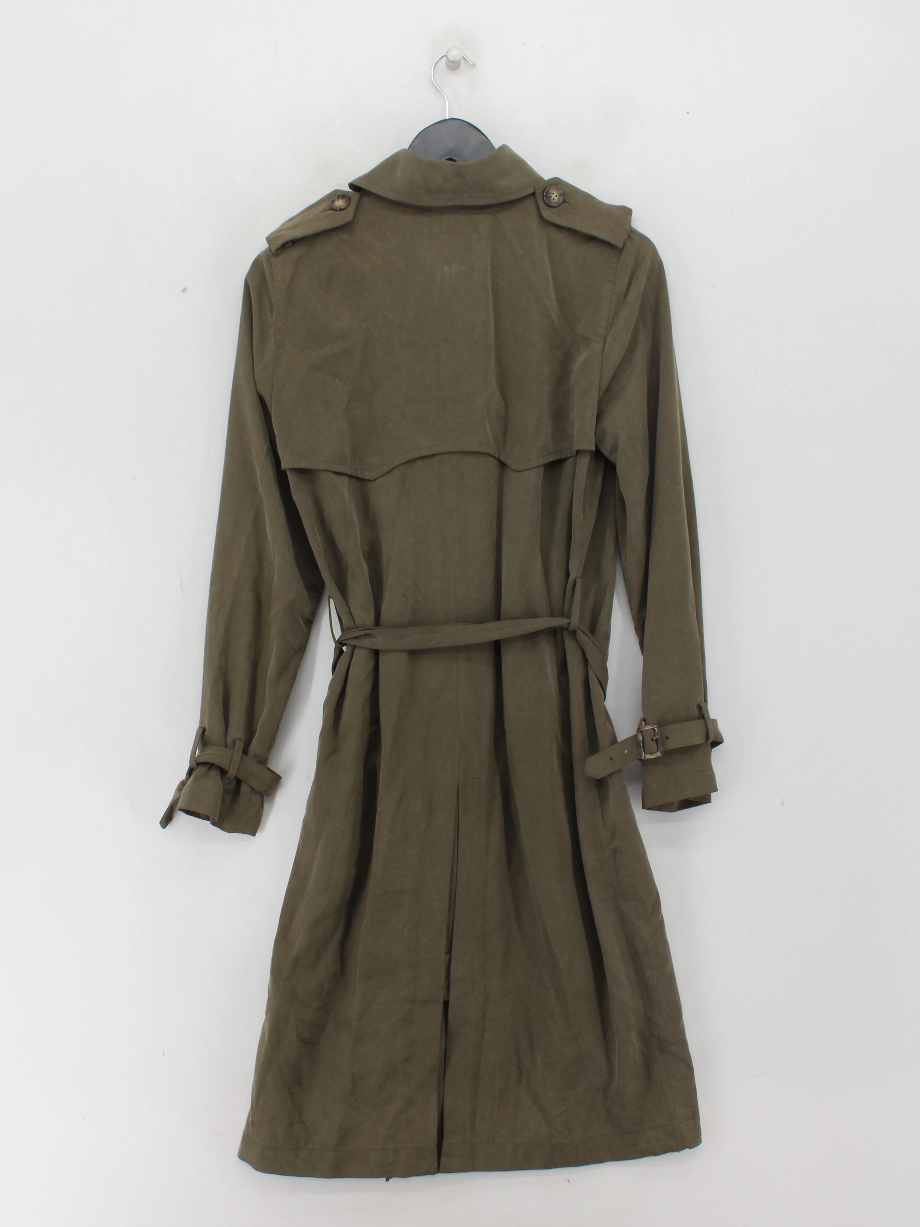 Ralph Lauren Women's Coat UK 2 Green 100% Lyocell Modal Trench Coat - Image 2