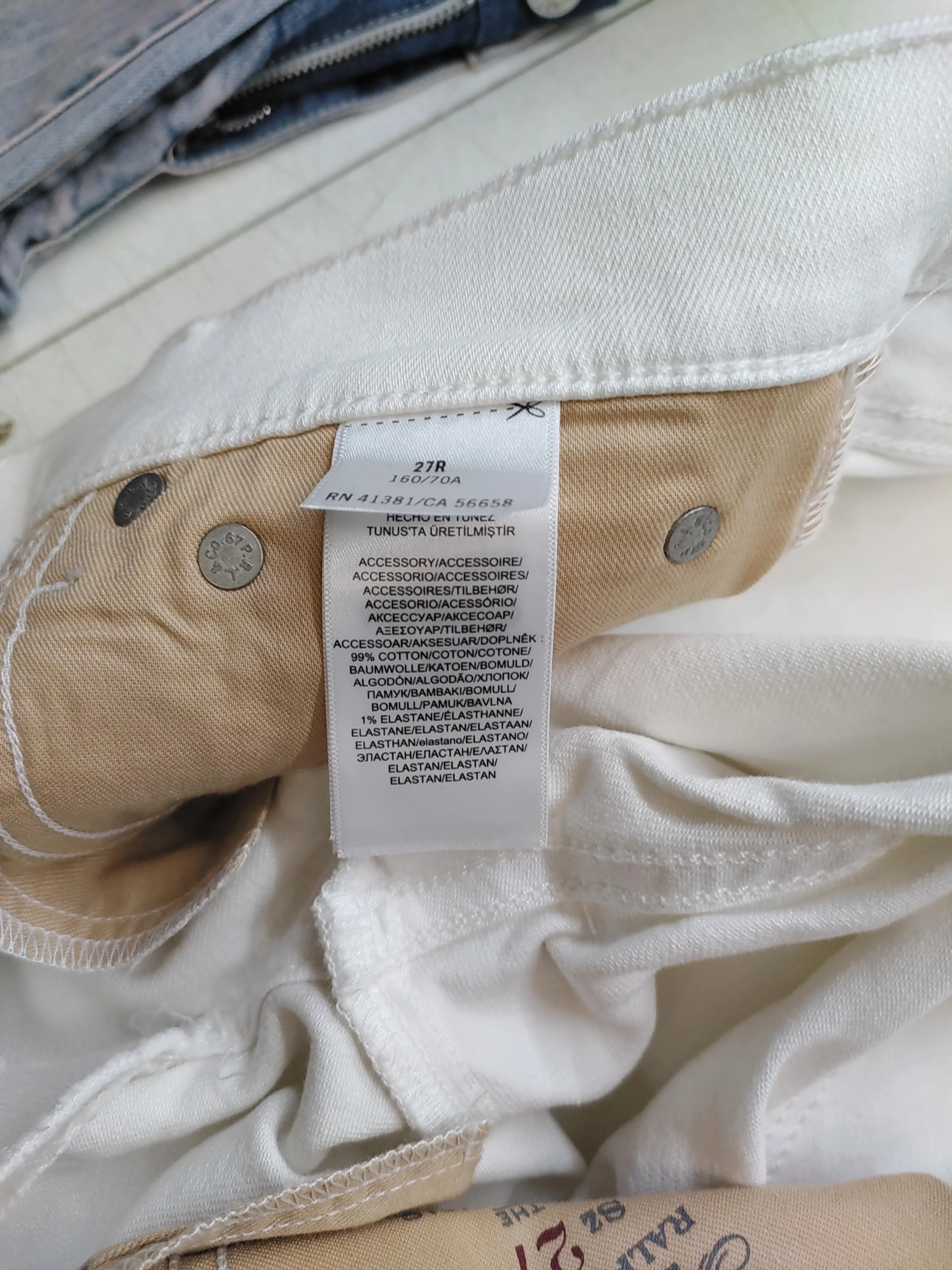Ralph Lauren Women's Jeans W 27 in White Cotton with Elastane Skinny - Image 7