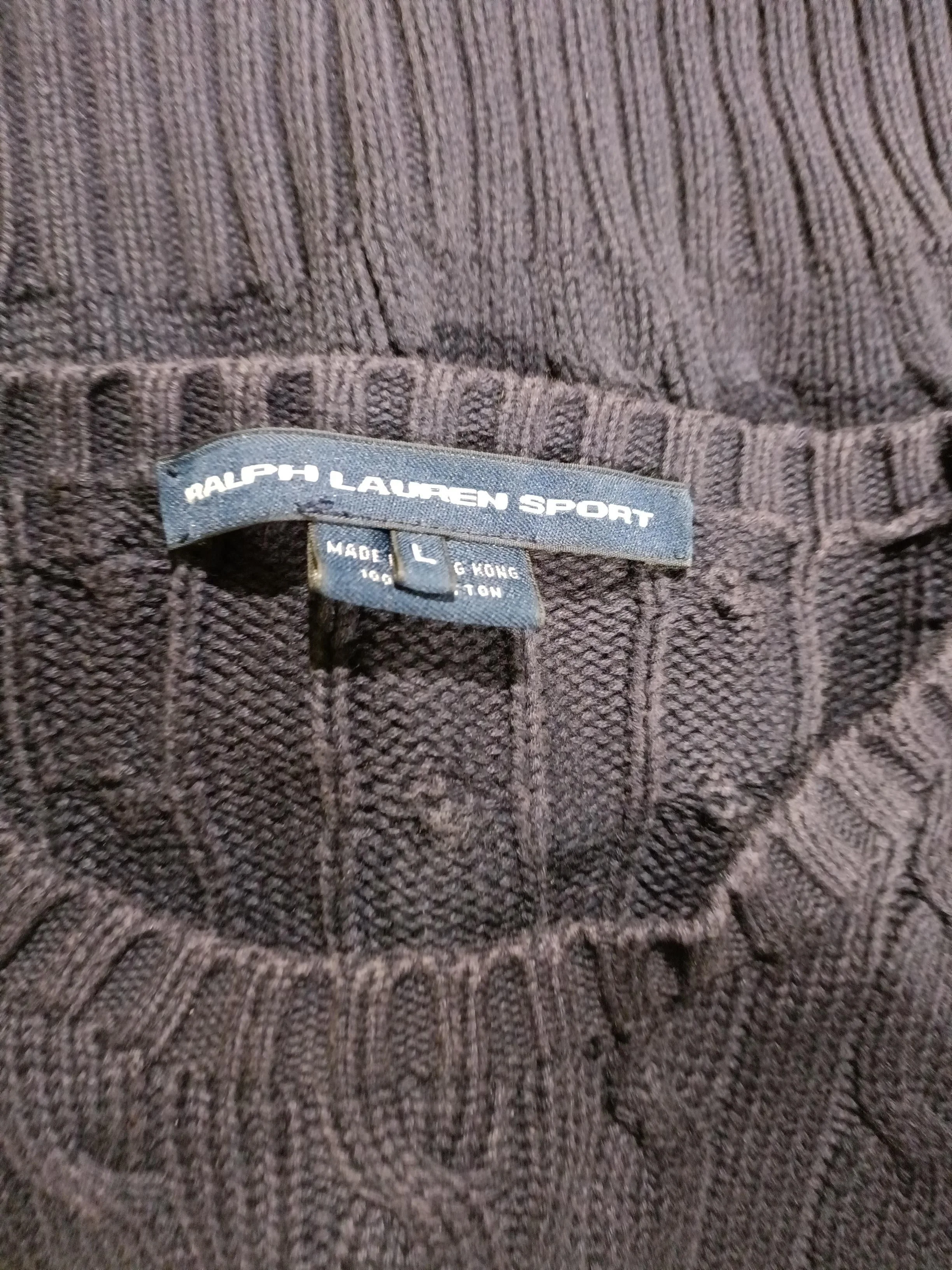 Ralph Lauren Women's Jumper L Blue 100% Cotton Crew Neck Pullover - Image 5