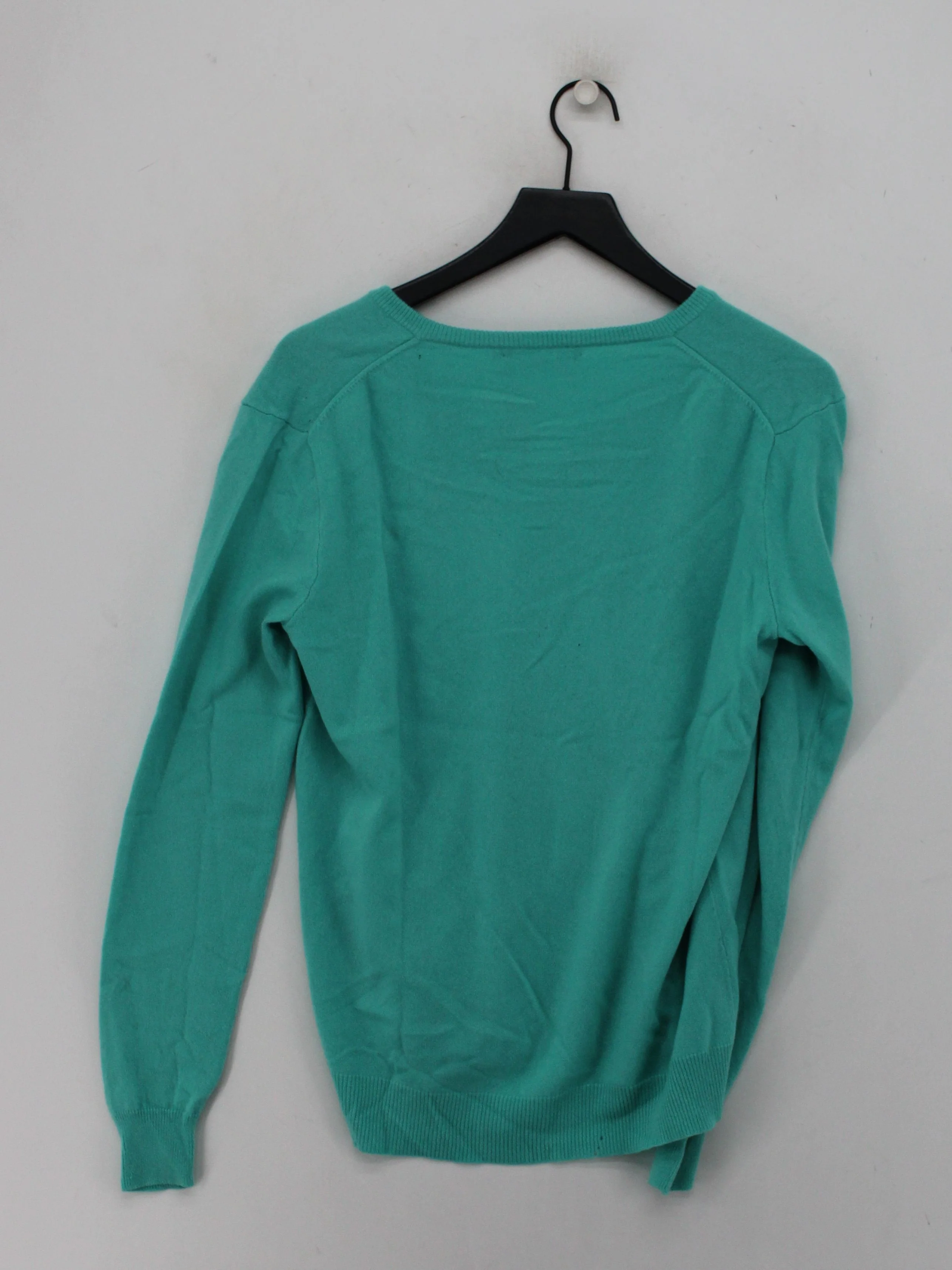 Ralph Lauren Women's Jumper M Green 100% Cashmere V-Neck Pullover - Image 2