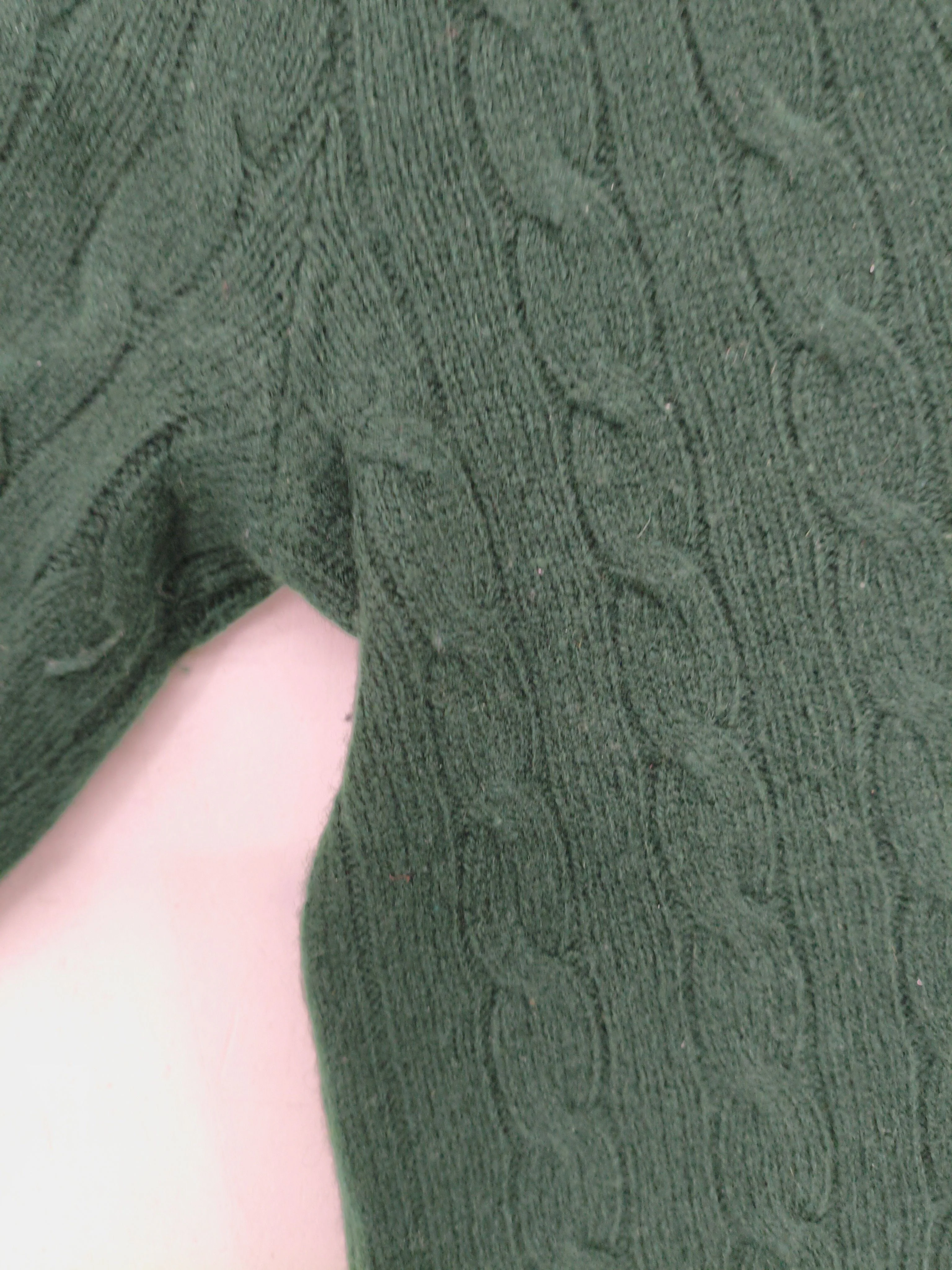 Ralph Lauren Women's Jumper M Green Wool with Cashmere V-Neck Pullover - Image 5