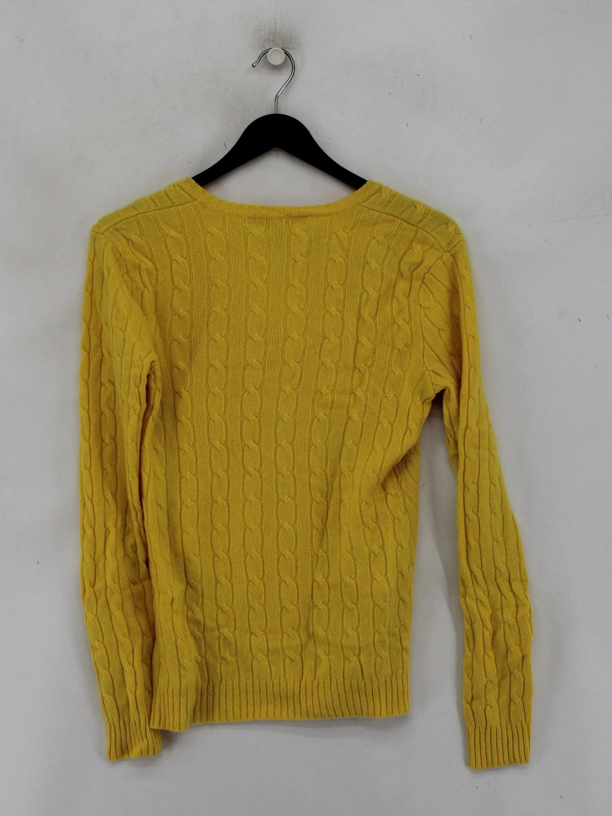 Ralph Lauren Women's Jumper M Yellow 100% Other V-Neck Pullover - Image 2