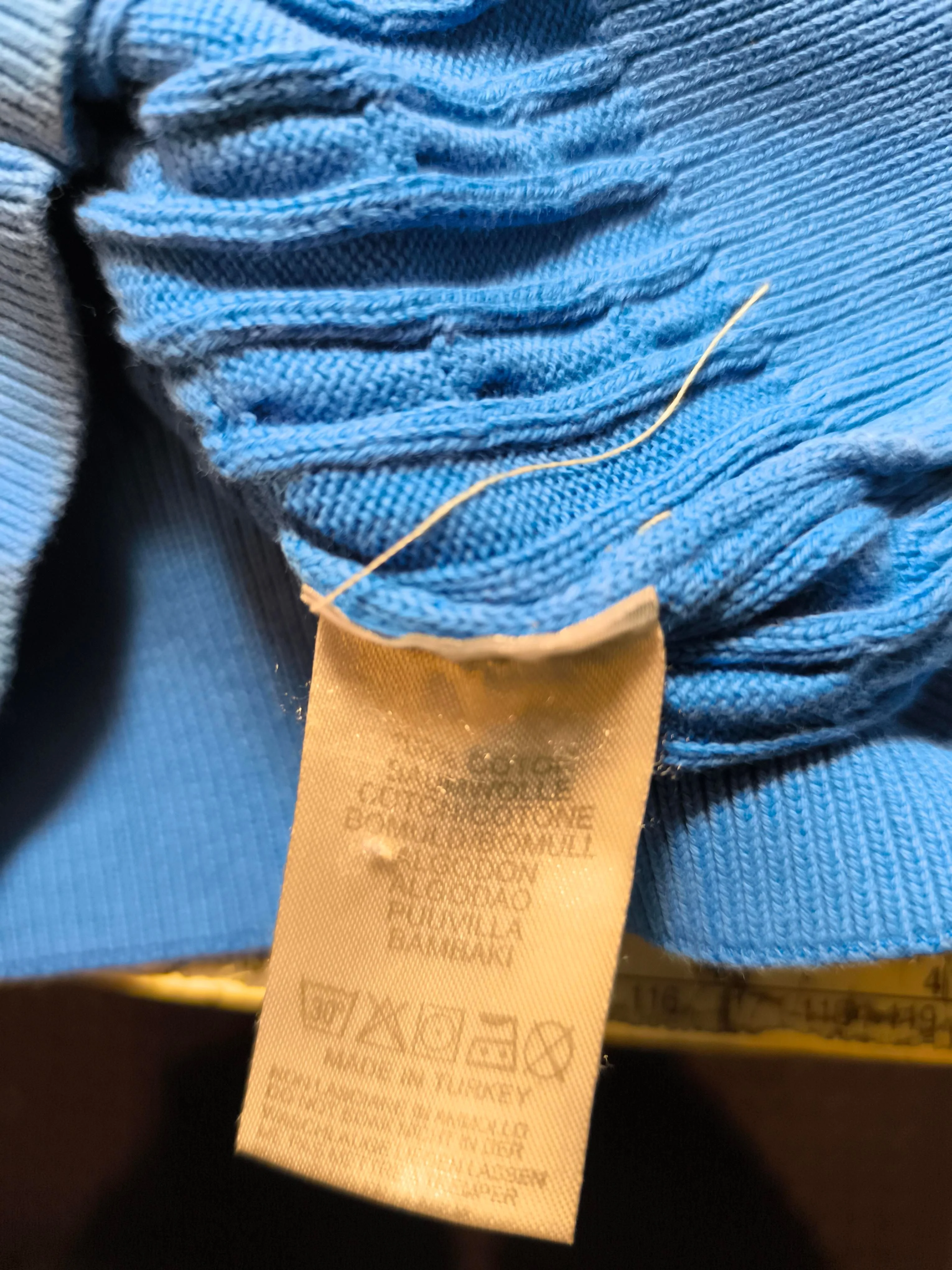 Ralph Lauren Women's Jumper S Blue 100% Cotton V-Neck Pullover - Image 6
