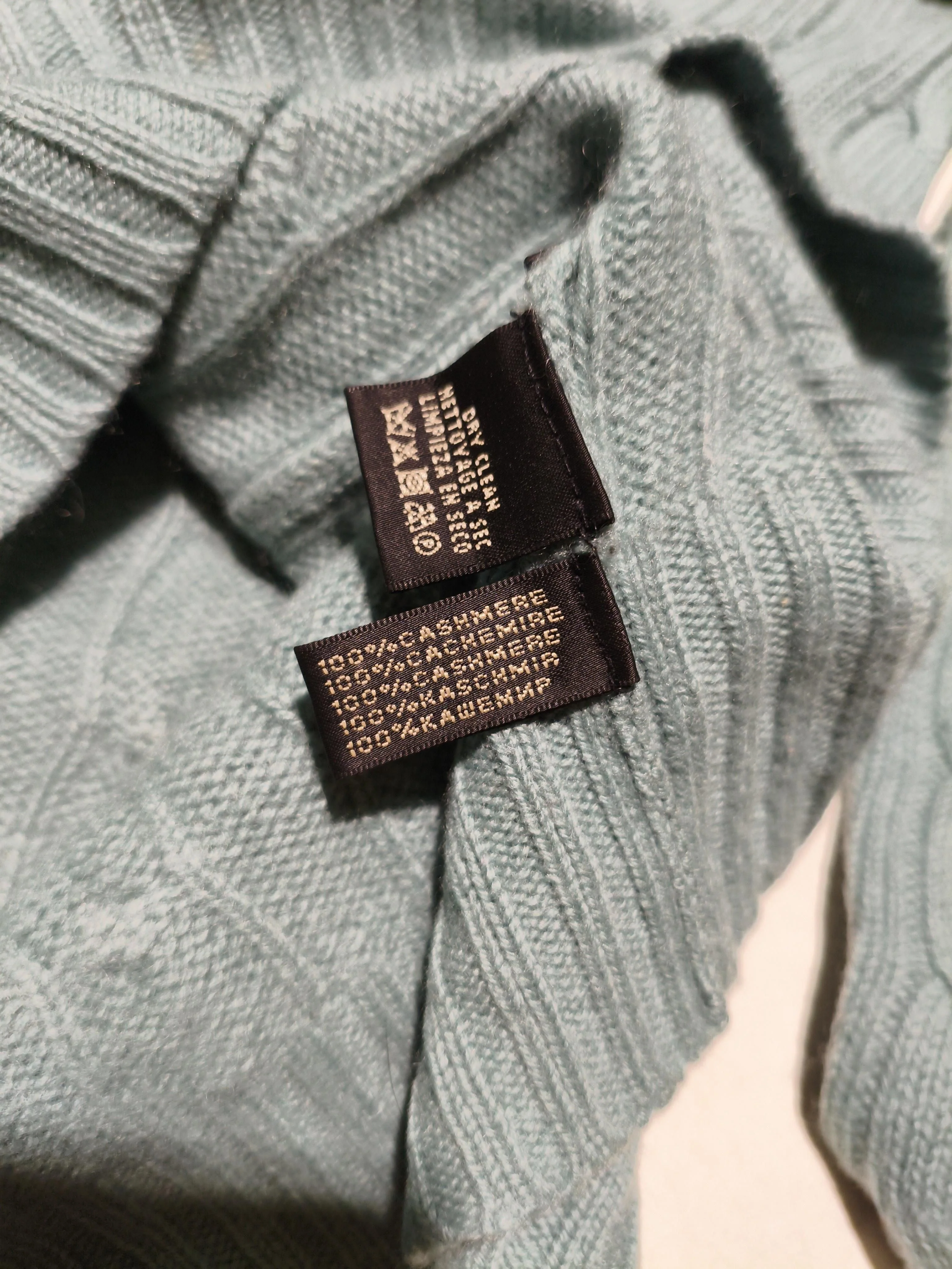 Ralph Lauren Women's Jumper S Green 100% Cashmere Crew Neck Pullover - Image 6