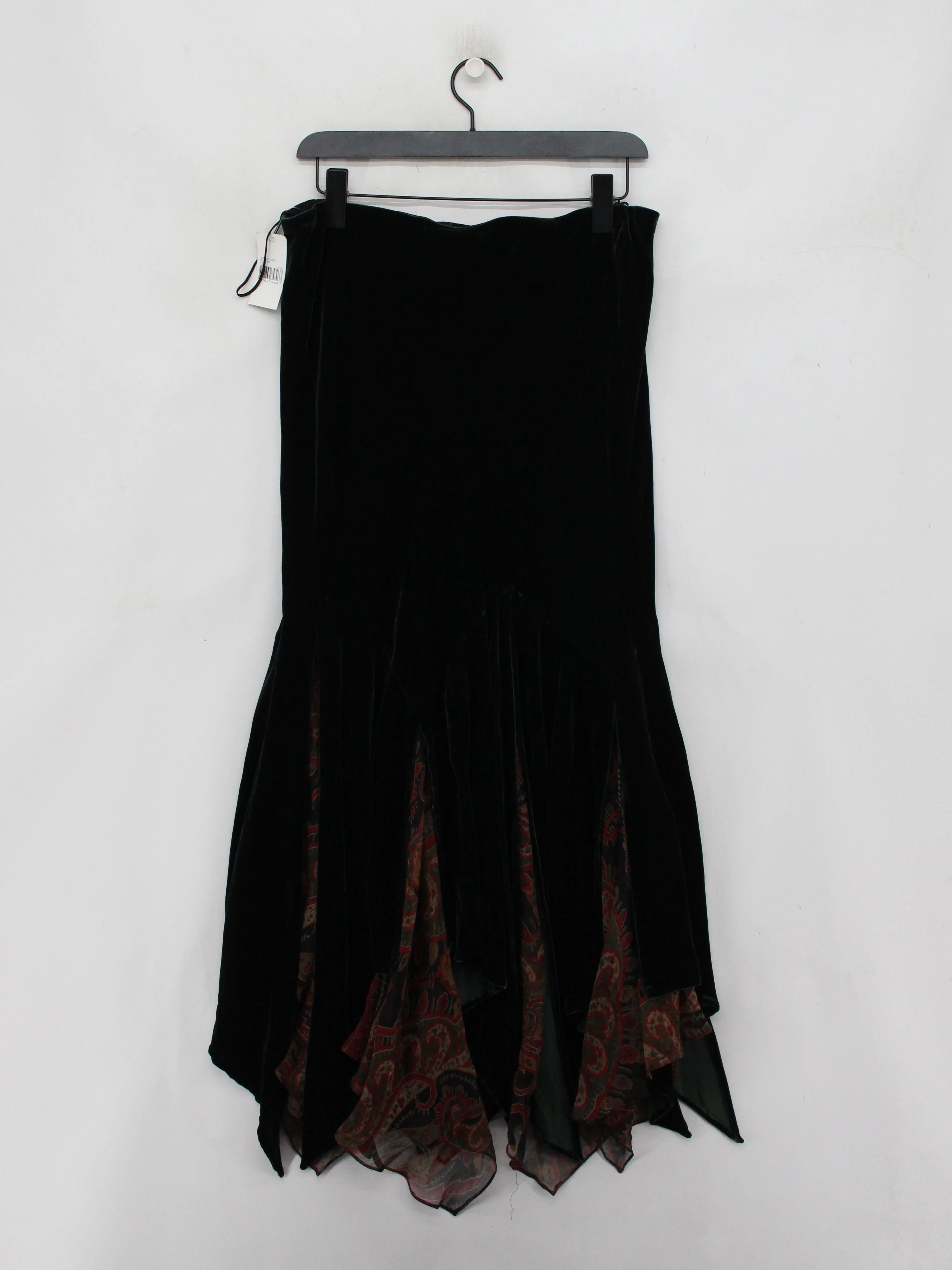 Ralph Lauren Women's Midi Skirt UK 12 Black Viscose with Silk A-Line - Image 2