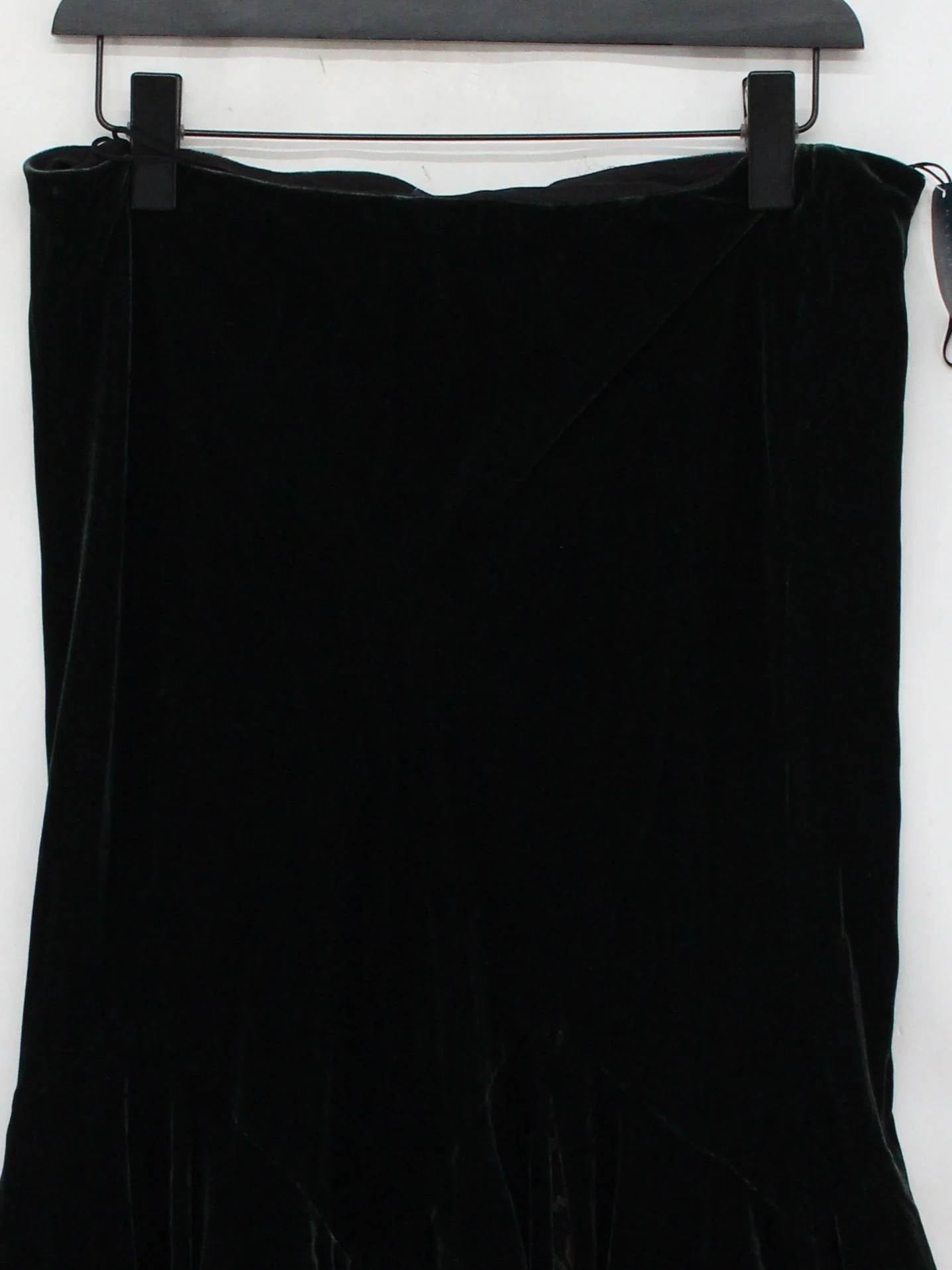 Ralph Lauren Women's Midi Skirt UK 12 Black Viscose with Silk A-Line - Image 3