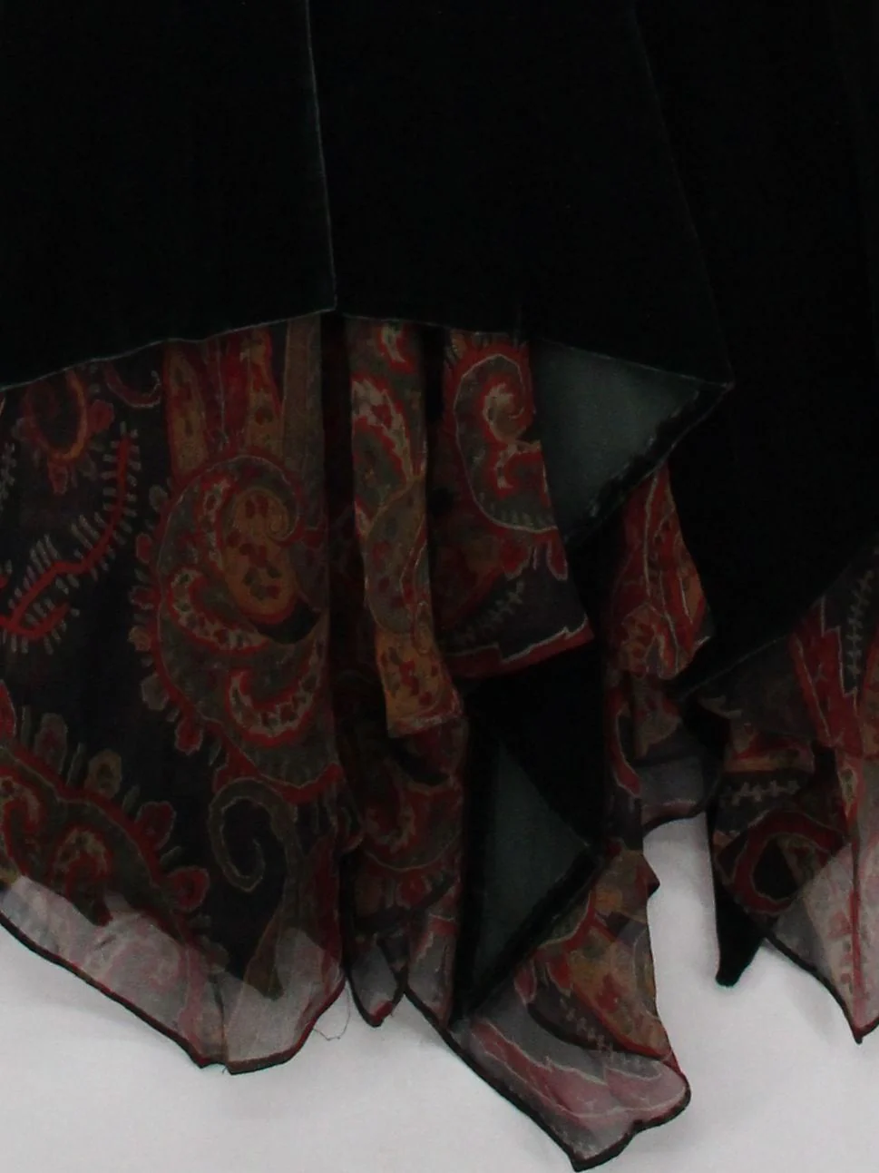 Ralph Lauren Women's Midi Skirt UK 12 Black Viscose with Silk A-Line - Image 4