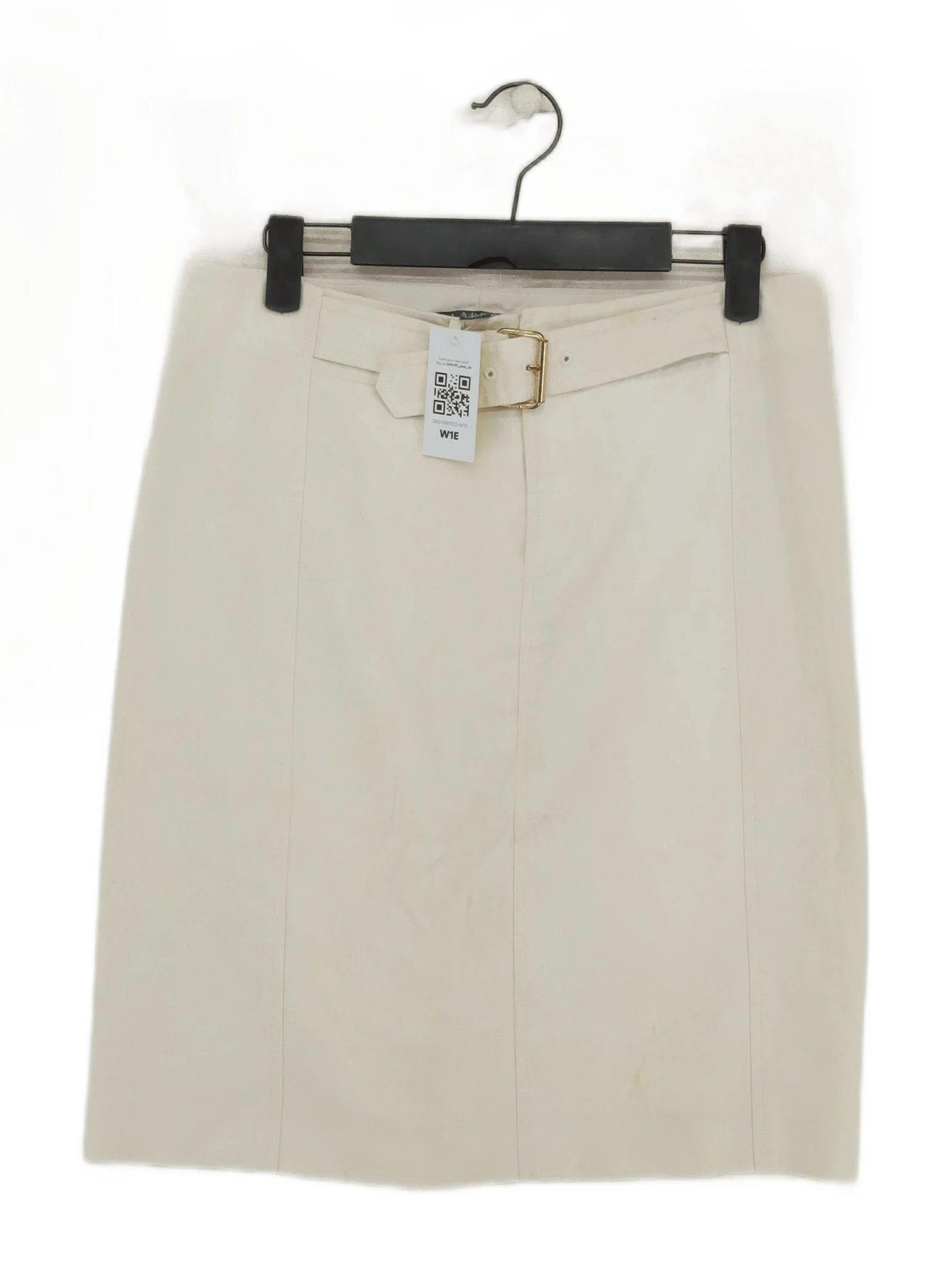 Ralph Lauren Women's Mini Skirt UK 8 White Cotton with Elastane Short Mini