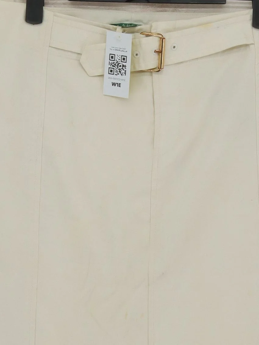 Ralph Lauren Women's Mini Skirt UK 8 White Cotton with Elastane Short Mini - Image 3
