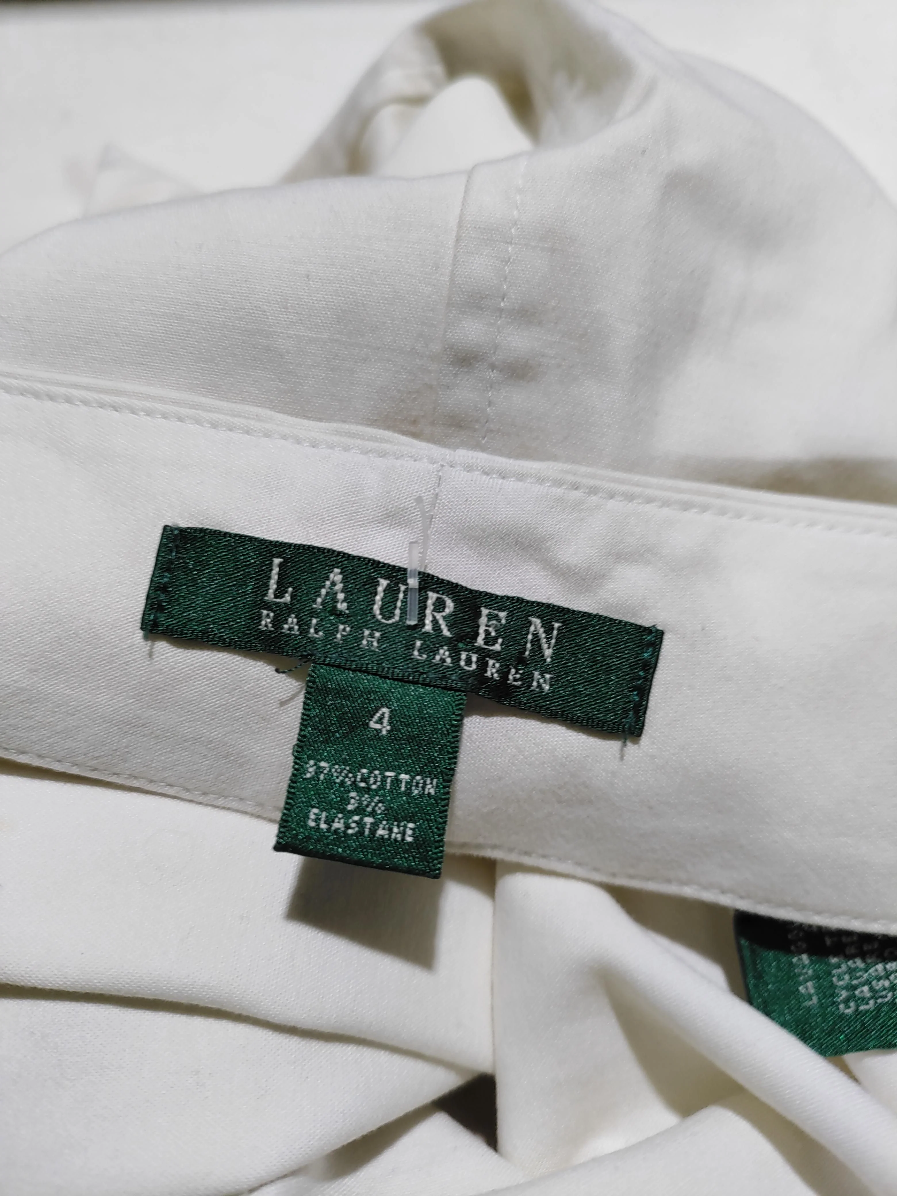 Ralph Lauren Women's Mini Skirt UK 8 White Cotton with Elastane Short Mini - Image 6