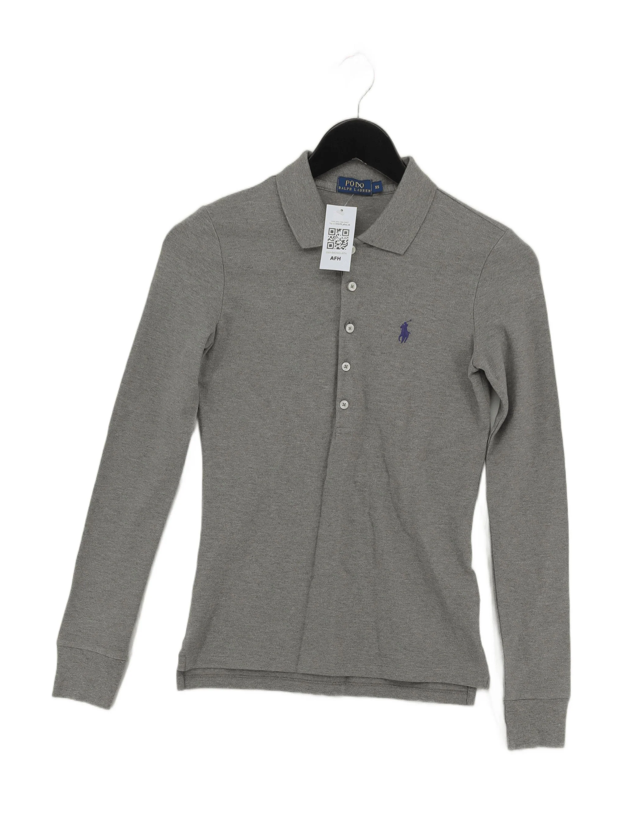 Ralph Lauren Women's Polo XS Grey Cotton with Elastane Basic