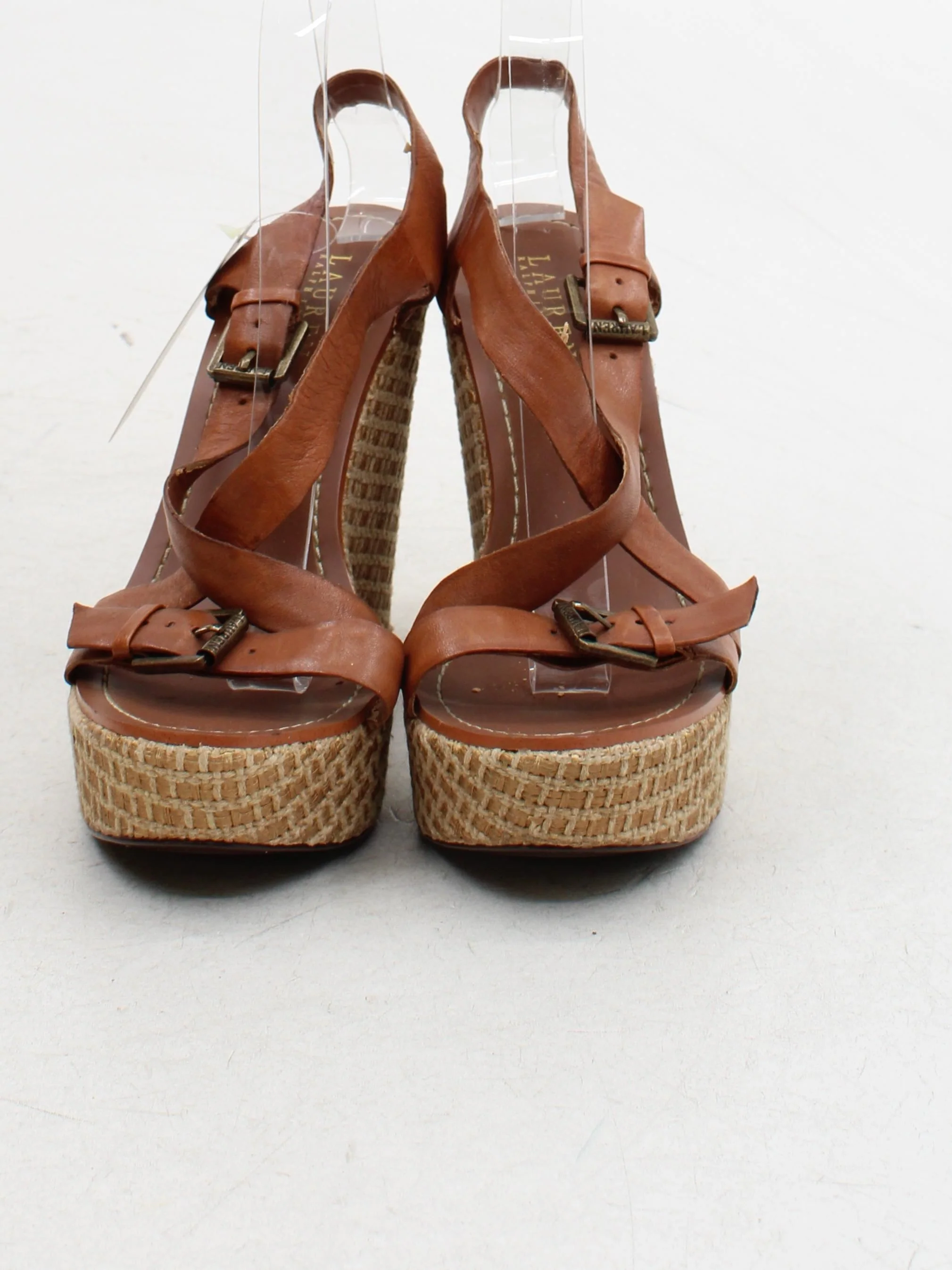 Ralph Lauren Women's Sandals UK 7.5 Brown Leather with Other Espadrille - Image 2