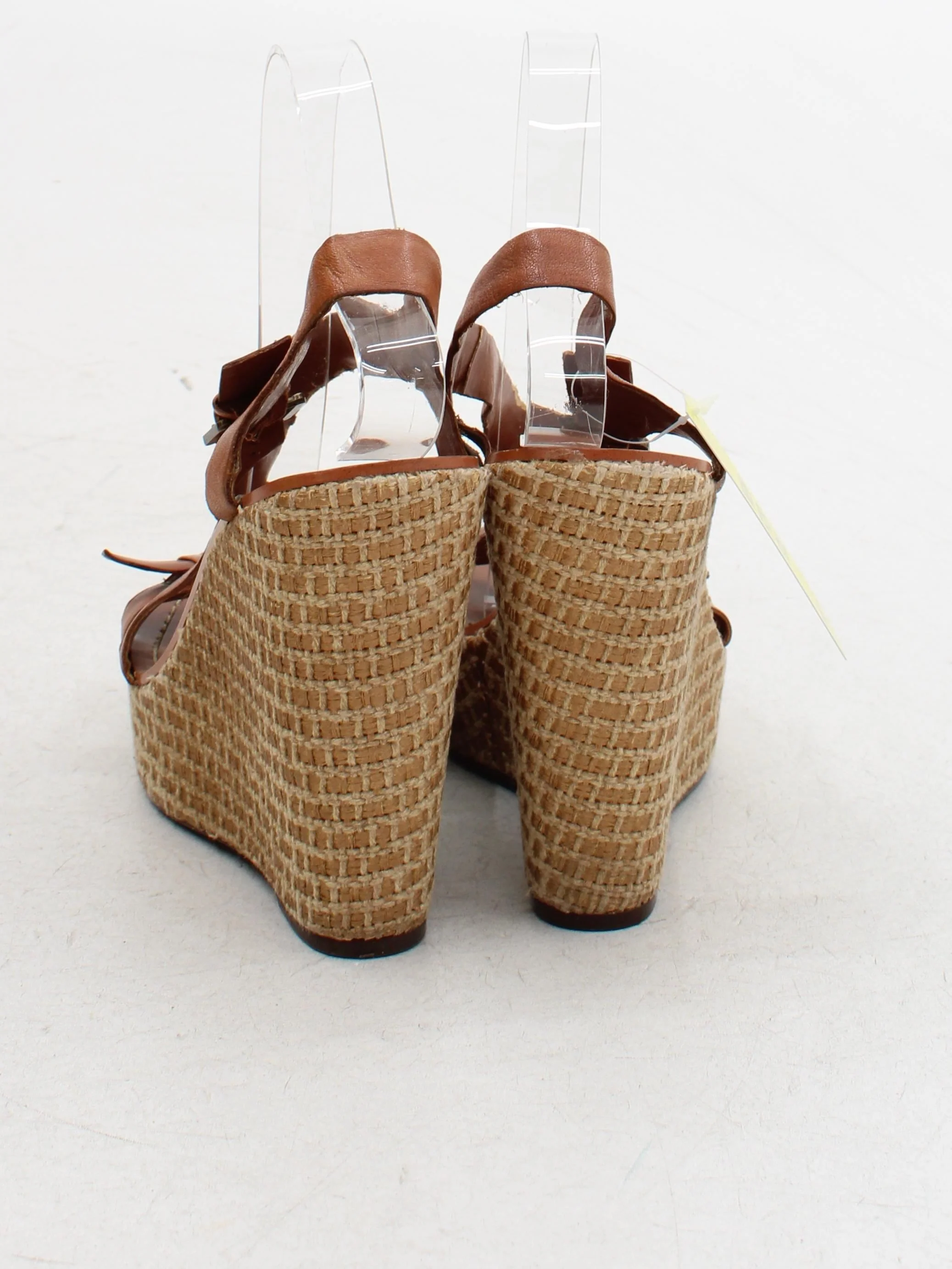 Ralph Lauren Women's Sandals UK 7.5 Brown Leather with Other Espadrille - Image 3