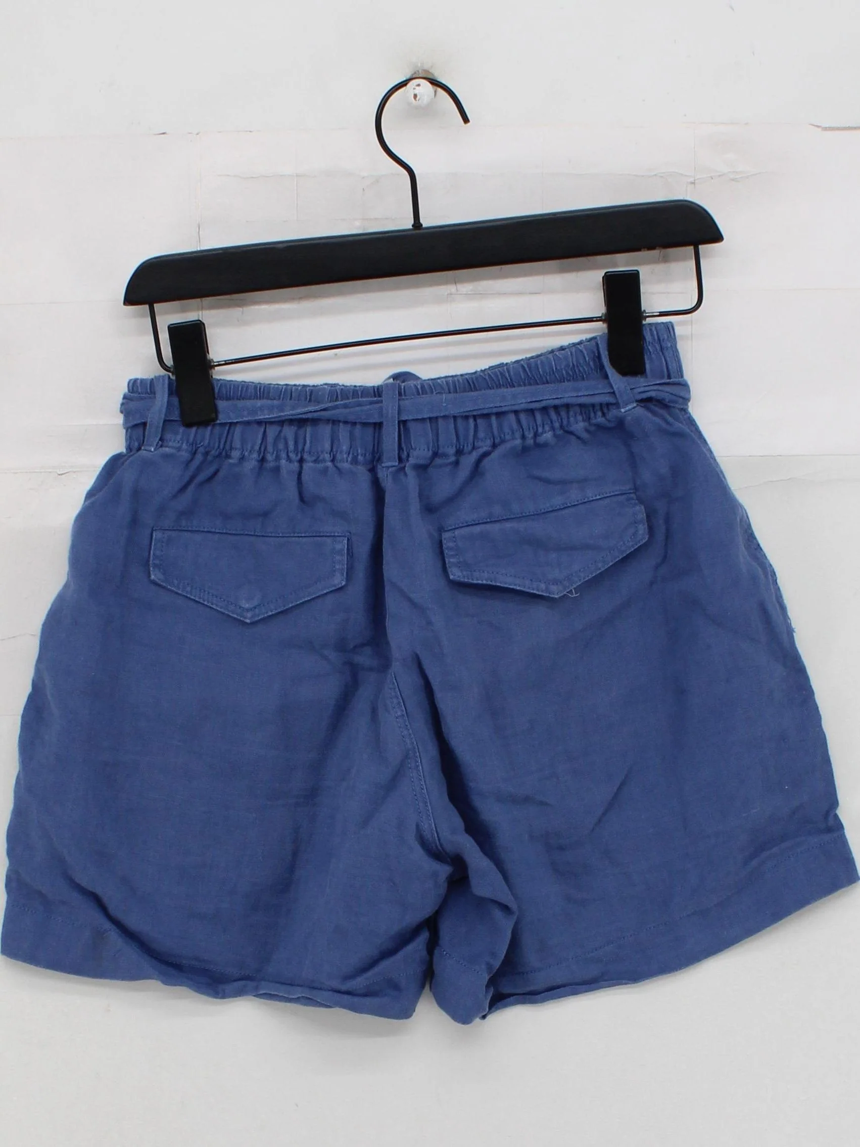 Ralph Lauren Women's Shorts XS Blue 100% Linen Paperbag - Image 2