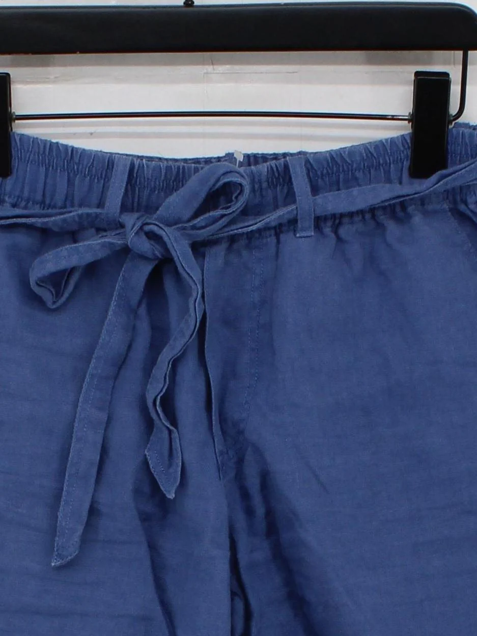 Ralph Lauren Women's Shorts XS Blue 100% Linen Paperbag - Image 3