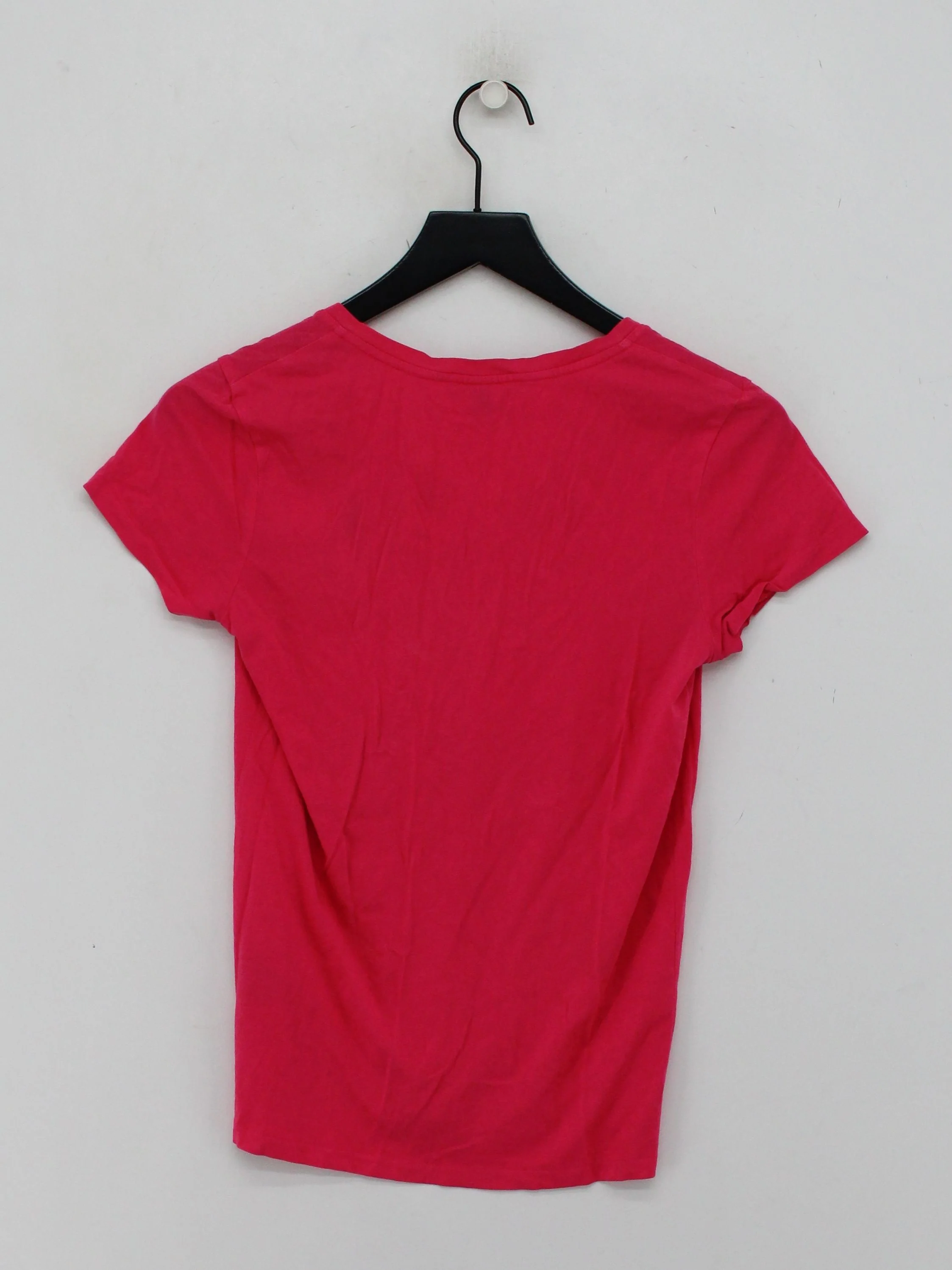Ralph Lauren Women's T-Shirt S Red 100% Cotton Short Sleeve V-Neck Basic - Image 2
