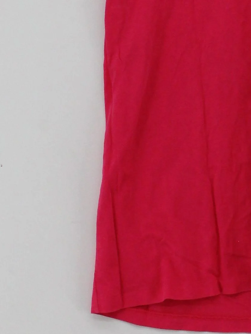 Ralph Lauren Women's T-Shirt S Red 100% Cotton Short Sleeve V-Neck Basic - Image 4