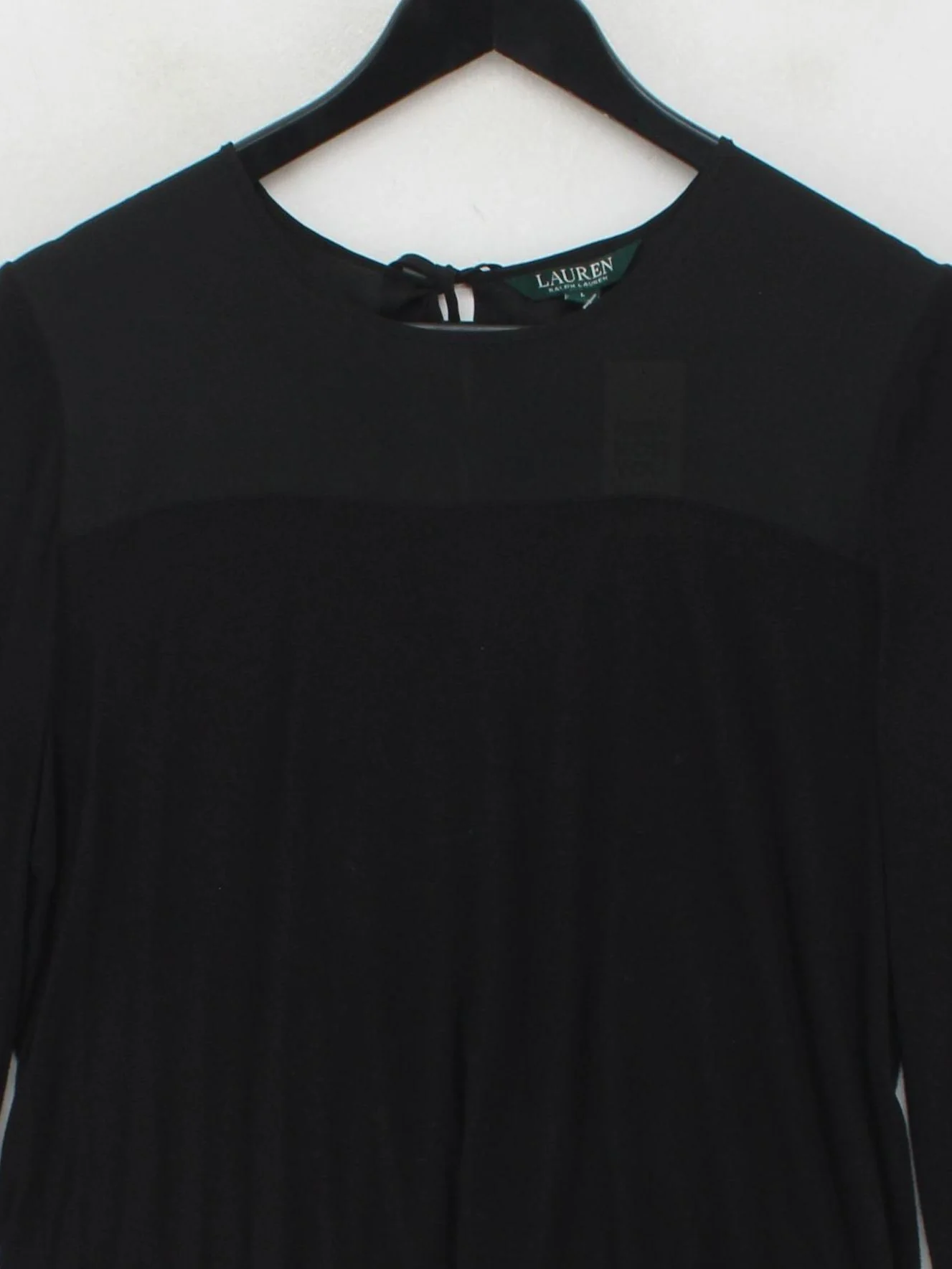Ralph Lauren Women's Top L Black Viscose with Polyester Jersey - Image 3