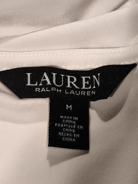 Ralph Lauren Women's Top M Cream 100% Other Sleeveless Round Neck Basic - Image 5
