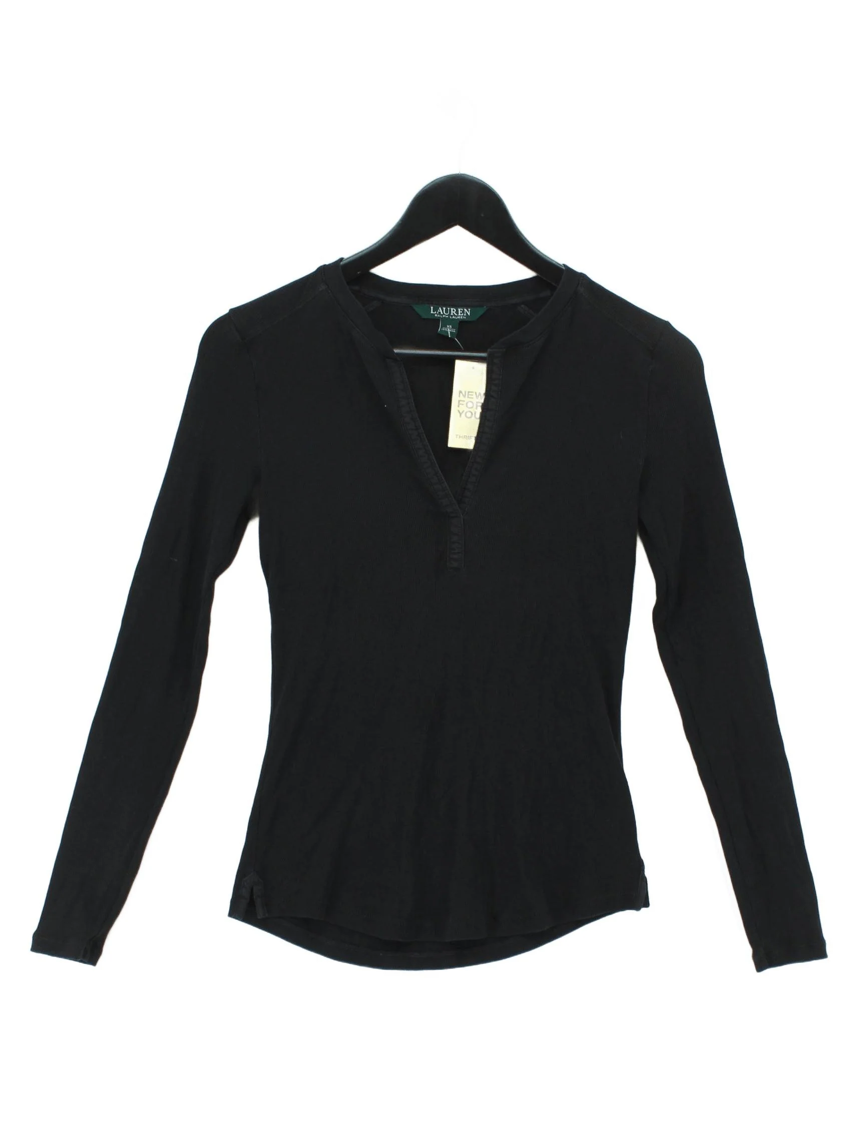 Ralph Lauren Women's Top XS Black Cotton with Elastane Basic