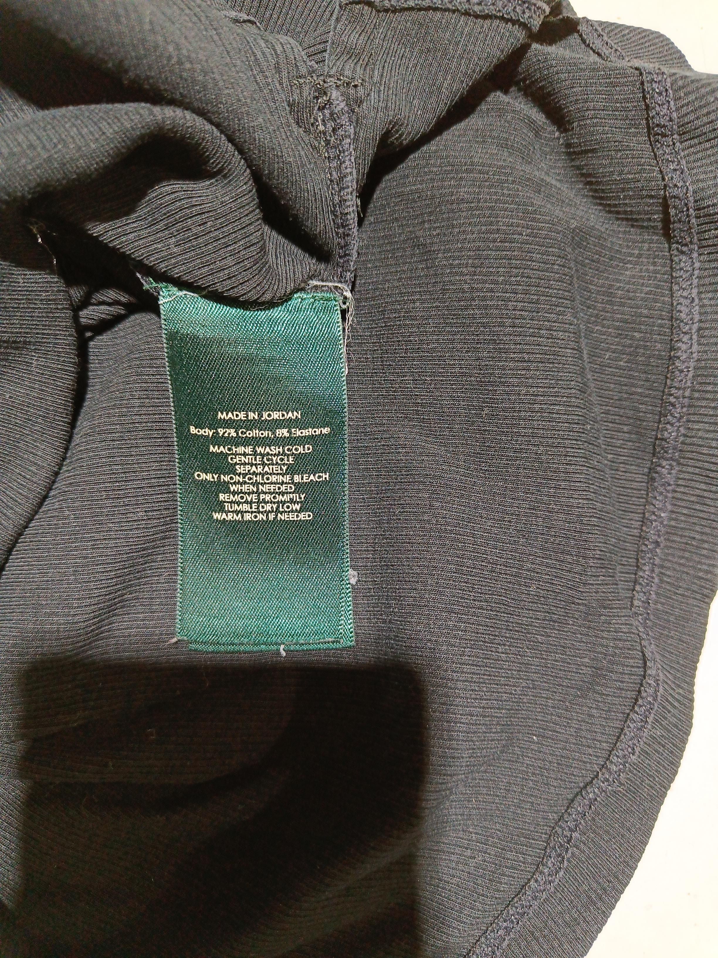 Ralph Lauren Women's Top XS Black Cotton with Elastane Basic - Image 6