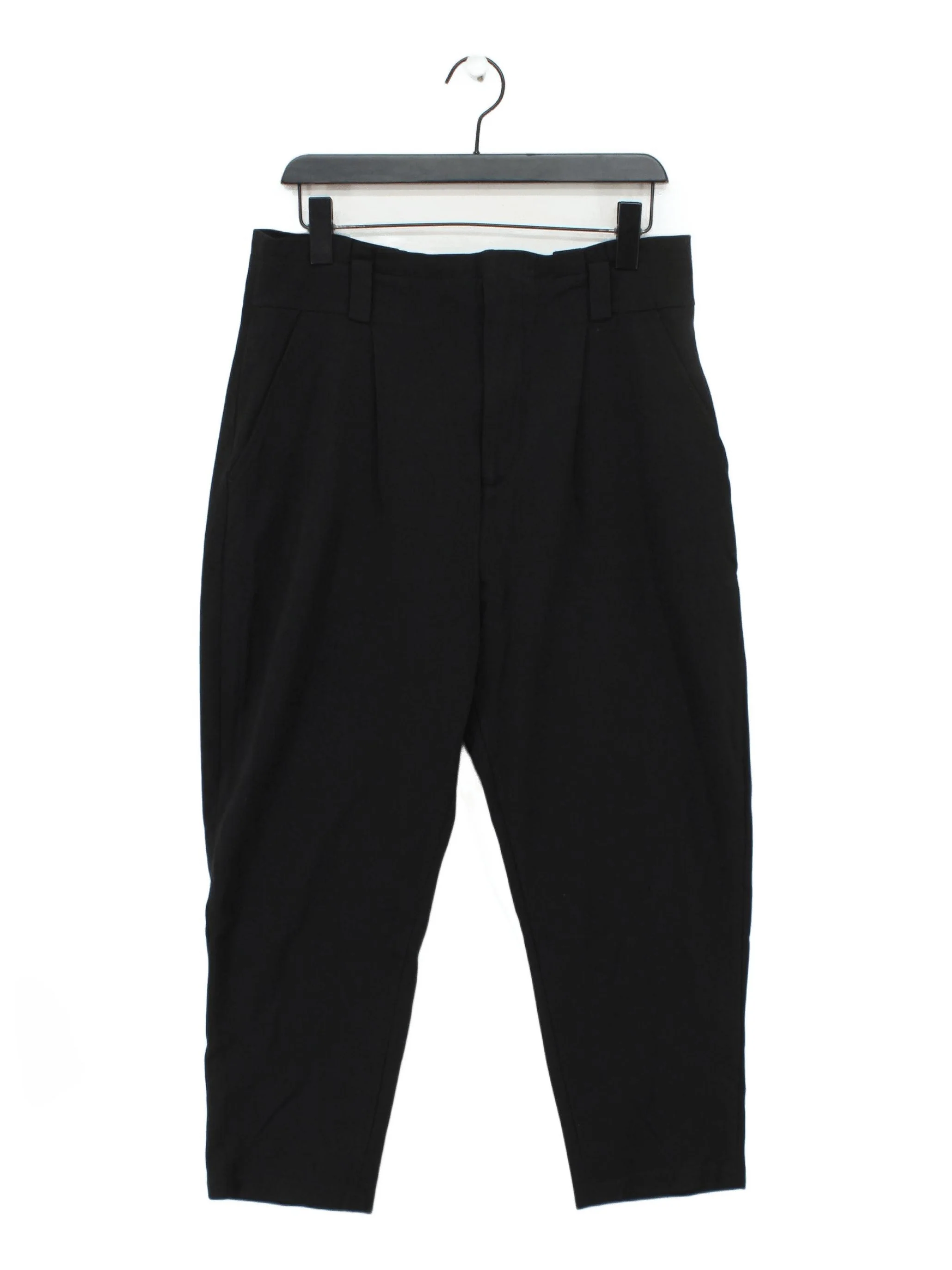 Ralph Lauren Women's Trousers L Black Viscose with Nylon, Elastane Tapered Capri