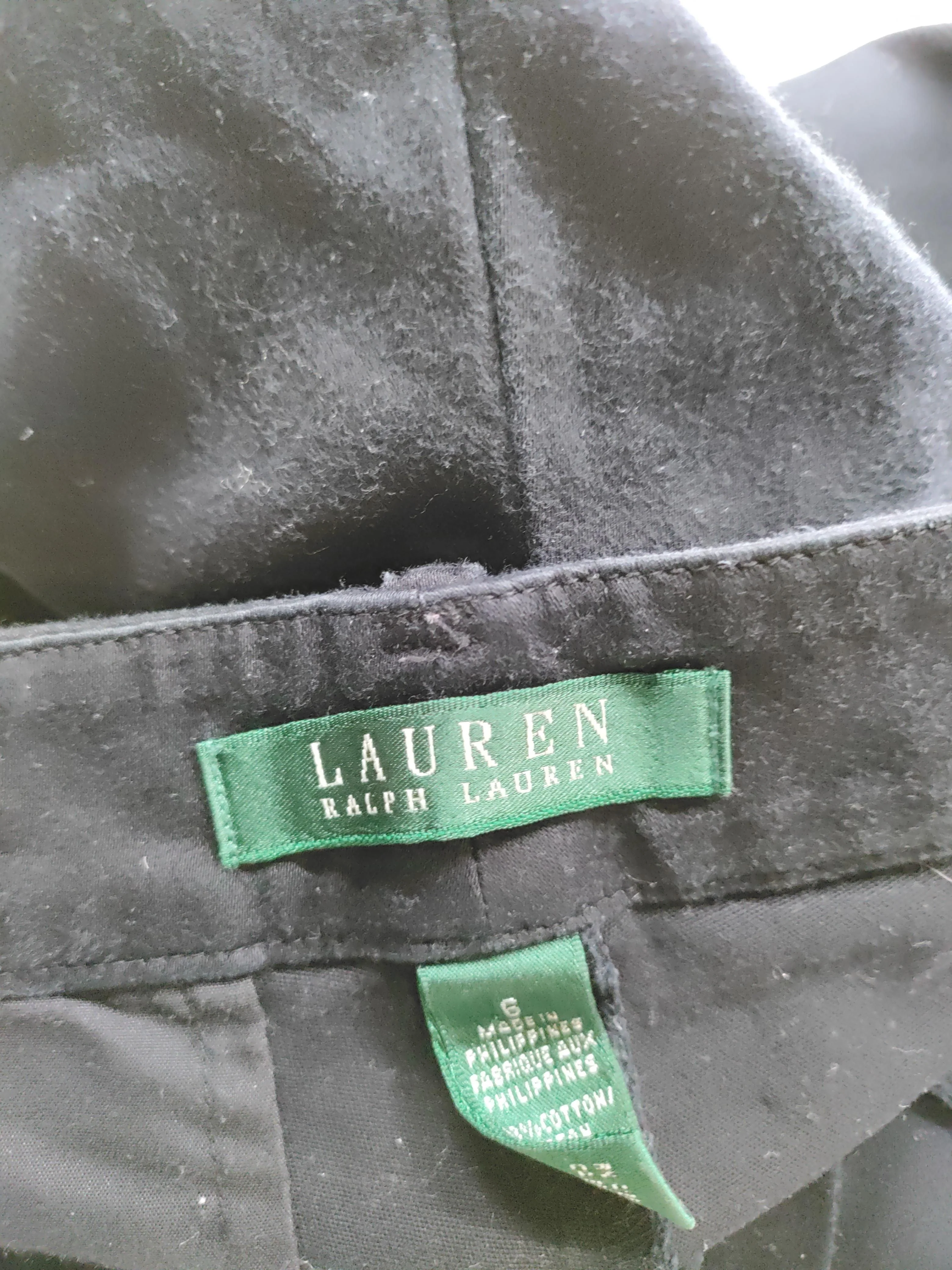 Ralph Lauren Women's Trousers UK 10 Black Cotton with Elastane Straight Chino - Image 5