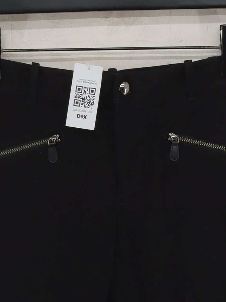Ralph Lauren Women's Trousers W 28 in Black Cotton with Elastane Sweatpants - Image 3