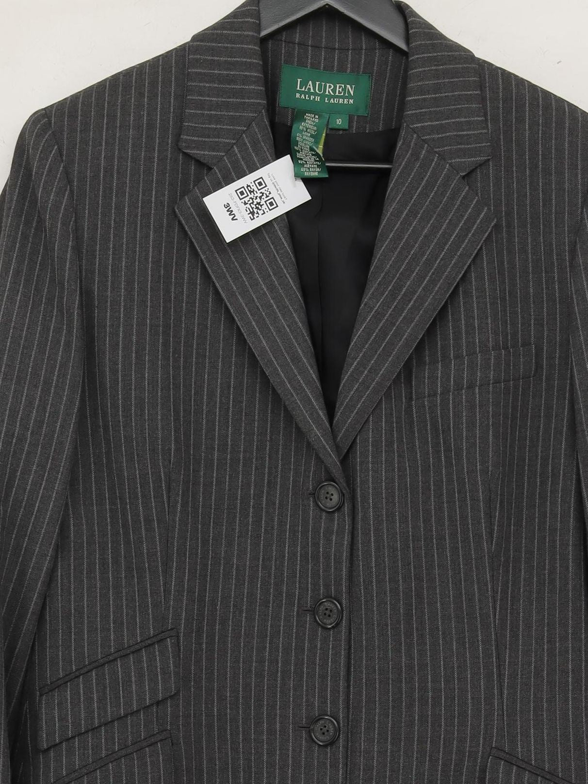 Ralph Lauren Women's Two Piece Suit UK 10 Grey Wool with Elastane Trouser Suit - Image 3