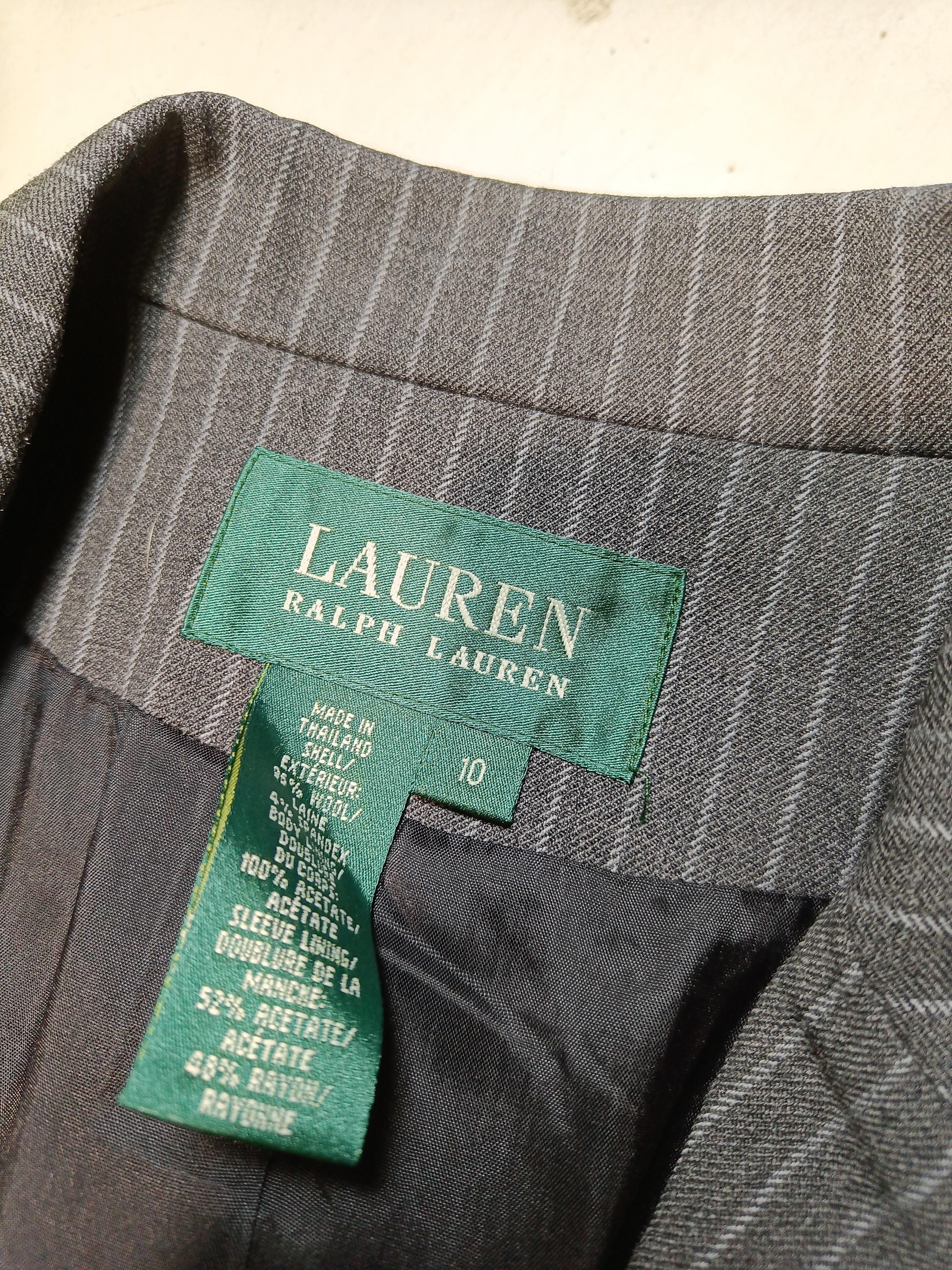 Ralph Lauren Women's Two Piece Suit UK 10 Grey Wool with Elastane Trouser Suit - Image 6