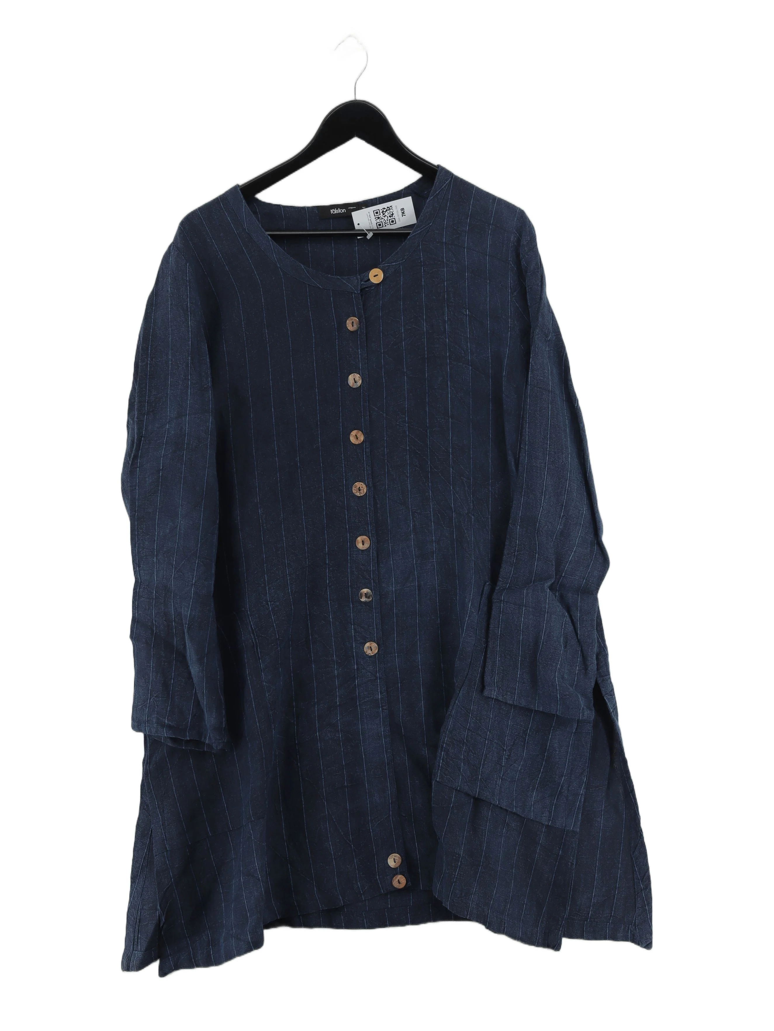 Ralston Women's Shirt M Blue Linen with Cotton Basic