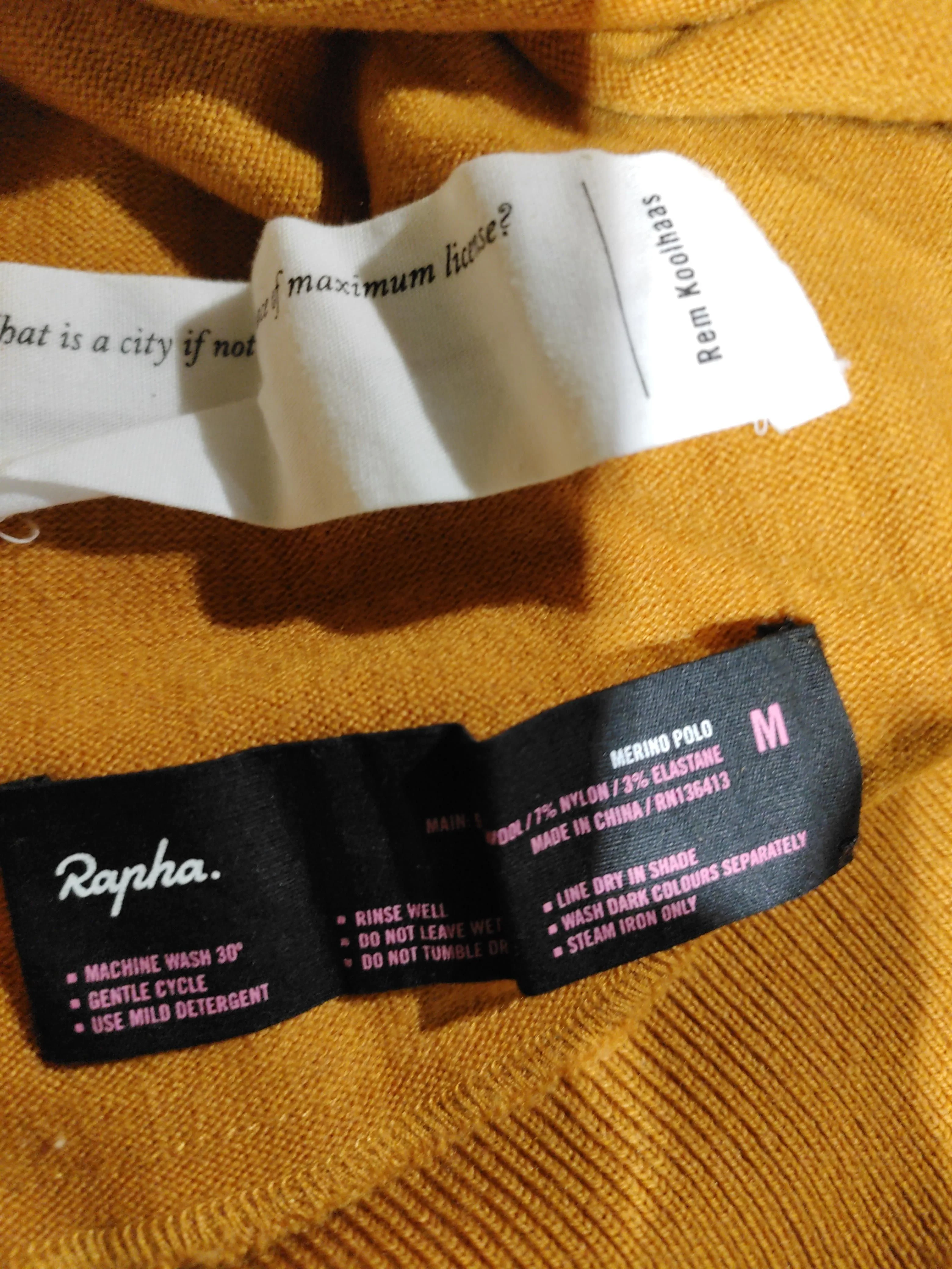 Rapha Men's Polo M Gold Wool with Nylon, Elastane Basic - Image 7
