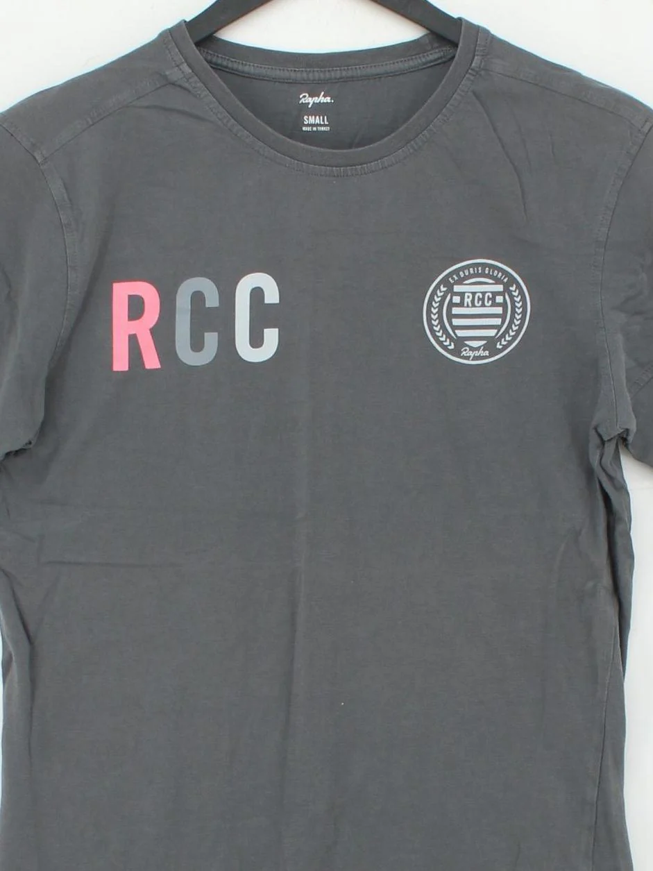 Rapha Men's T-Shirt S Grey Graphic 100% Cotton Basic - Image 3