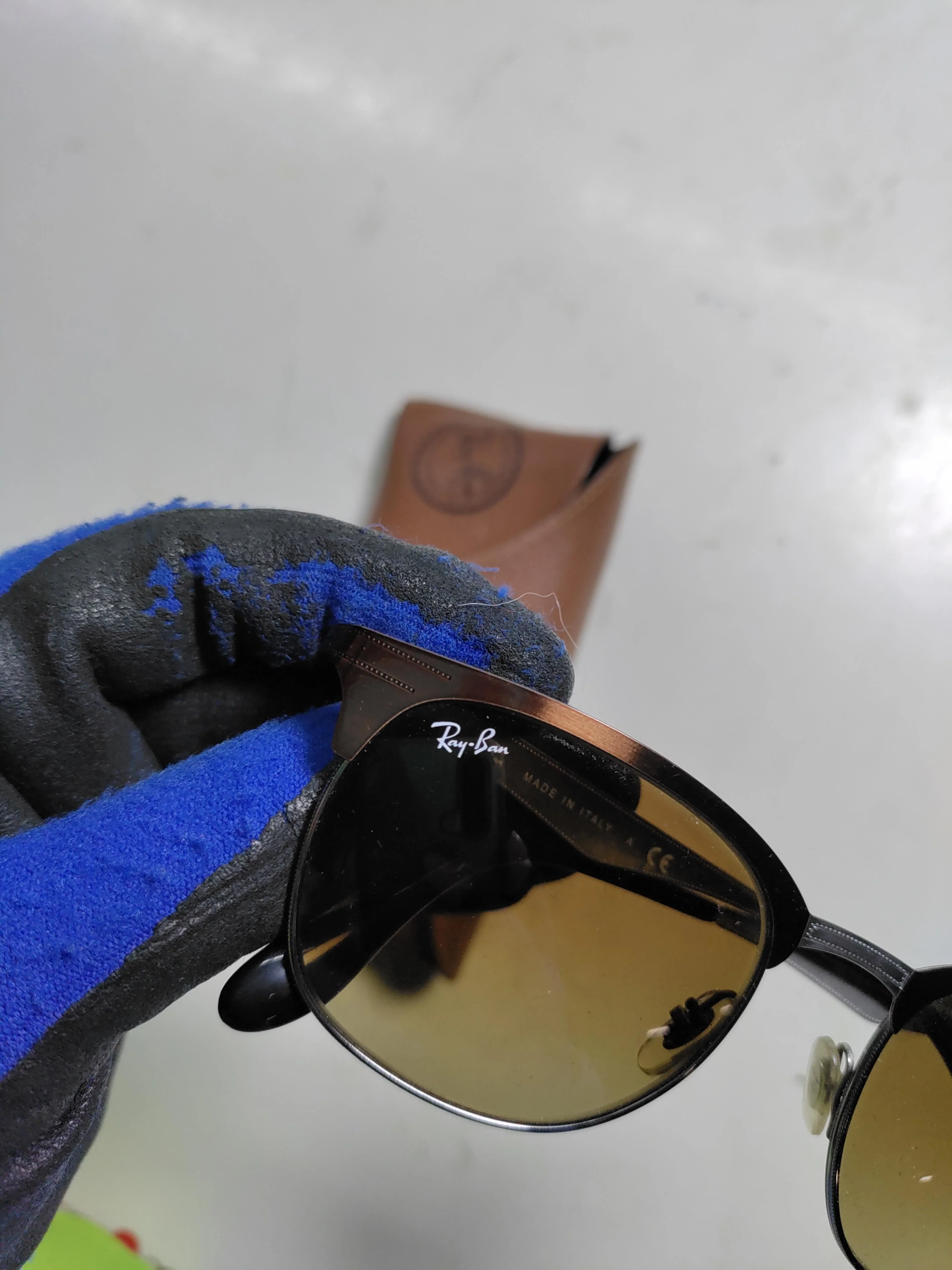 Ray-Ban Men's Sunglasses Brown Pilot - Image 5