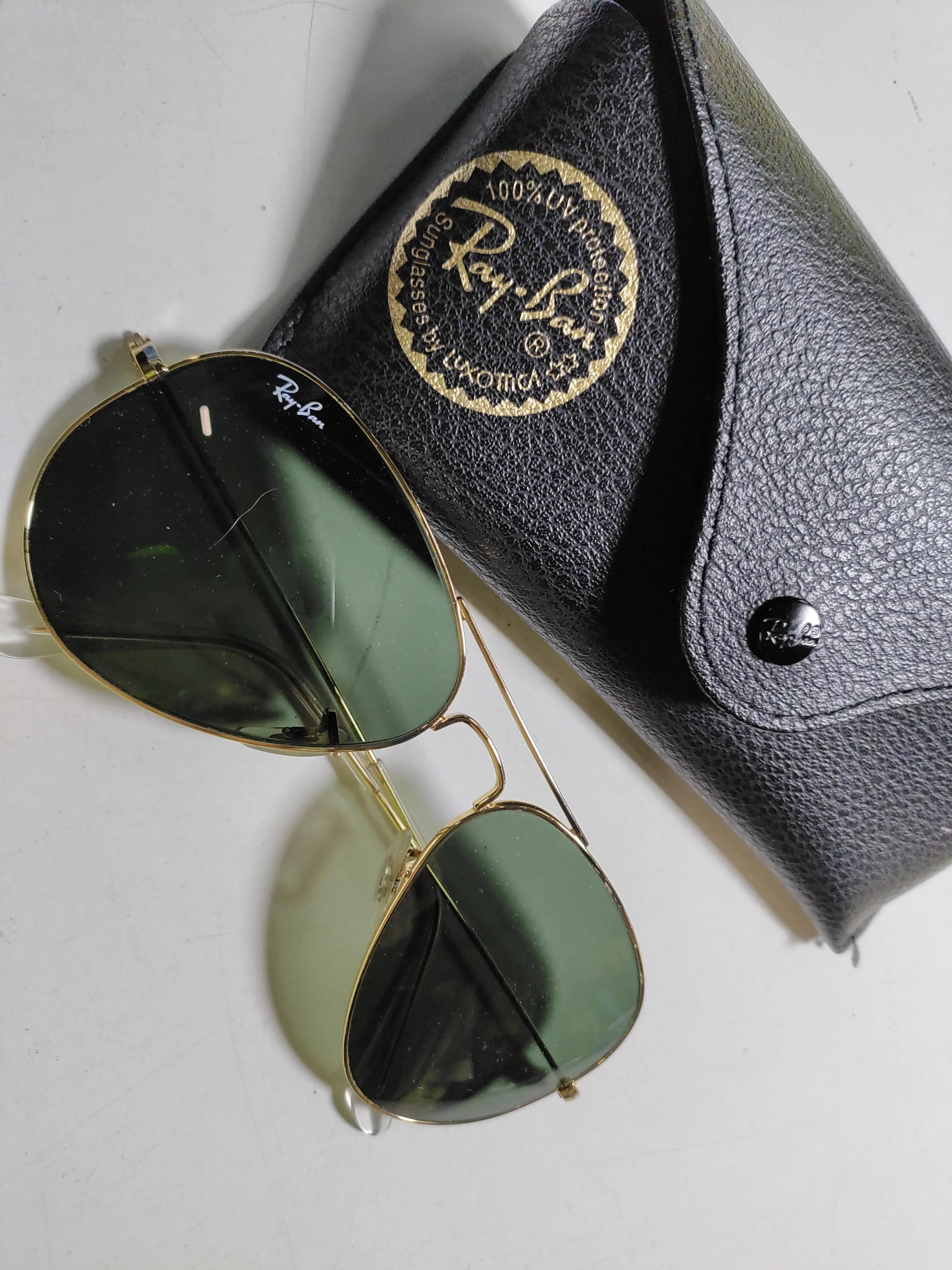 Ray-Ban Men's Sunglasses Gold Pilot - Image 5