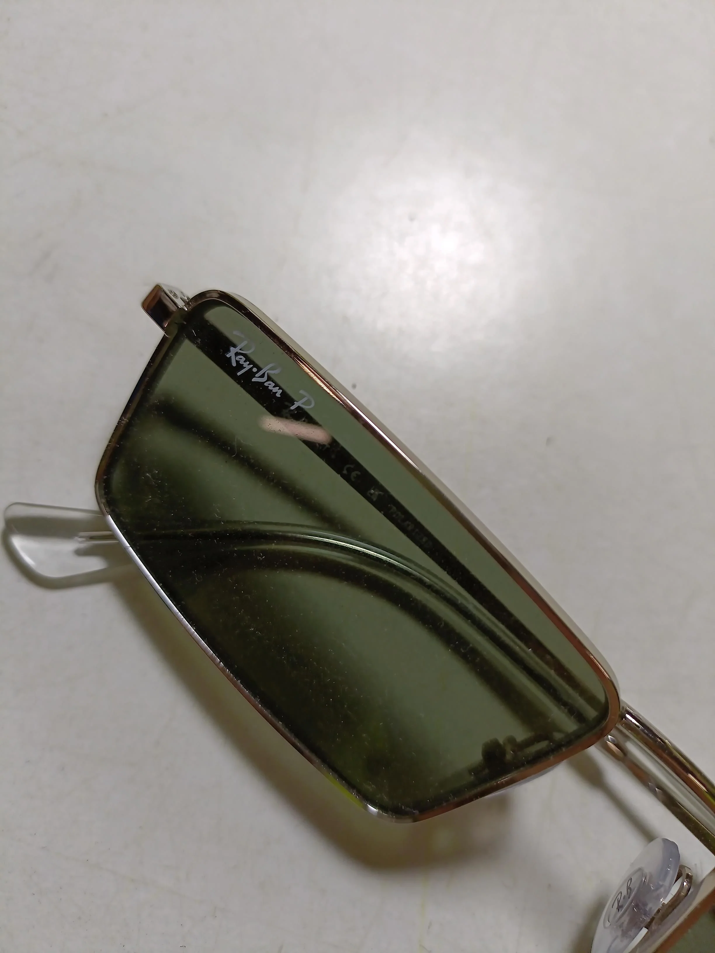 Ray-Ban Men's Sunglasses Silver Oval - Image 5