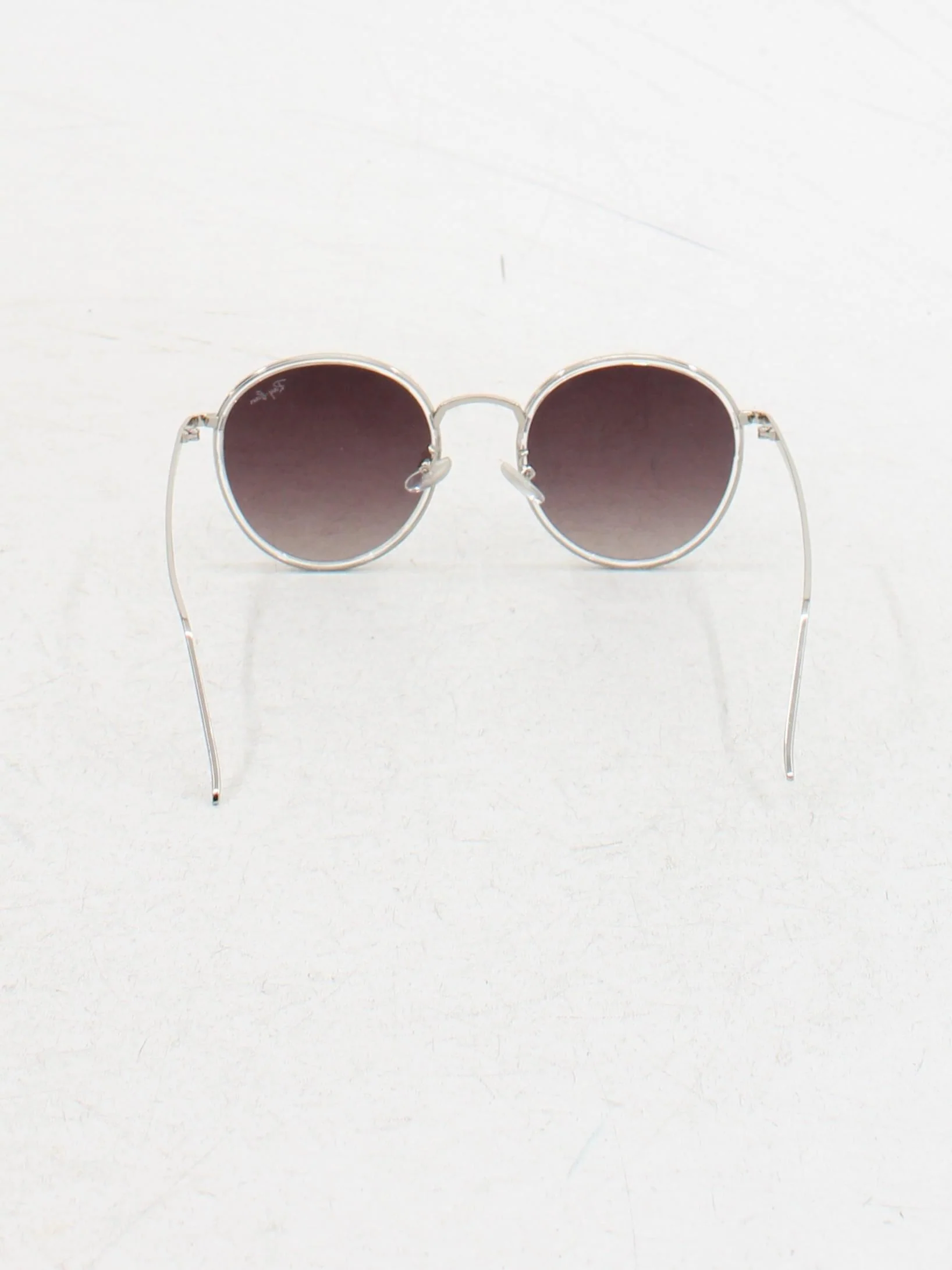 Ray-Ban Men's Sunglasses Silver Round - Image 2