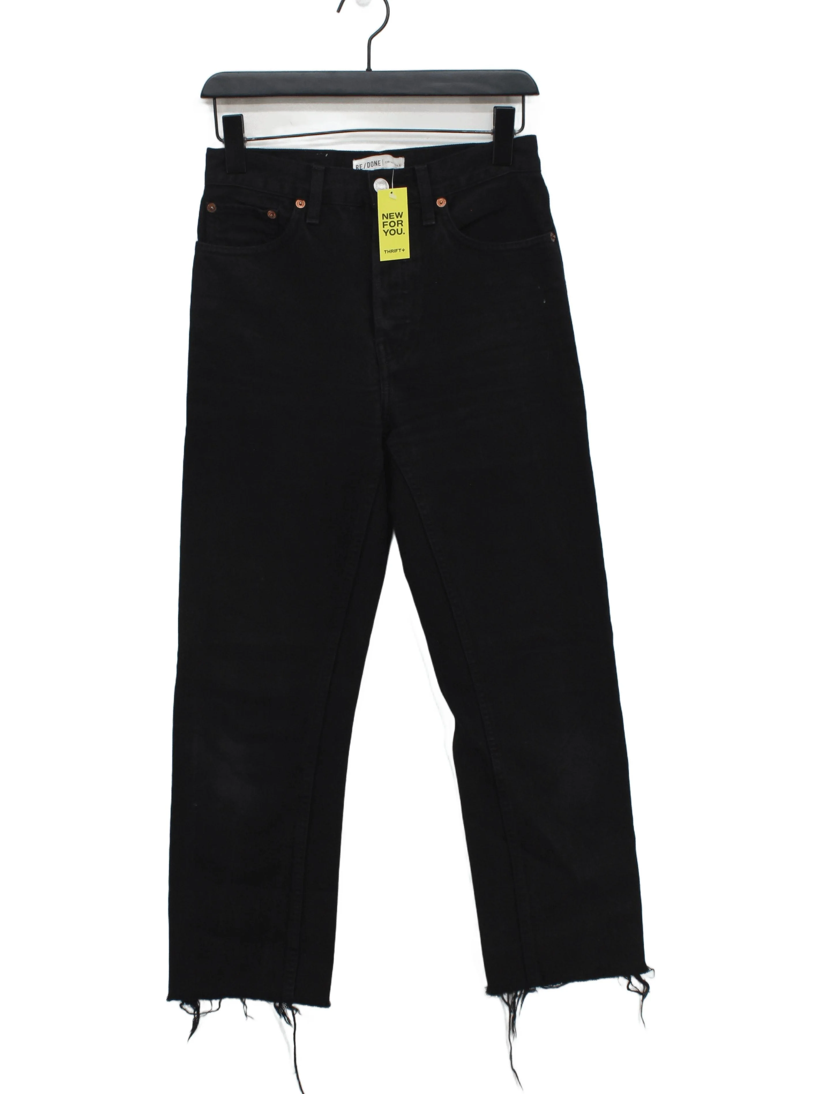 Re/Done Women's Jeans W 25 in Black 100% Cotton Straight