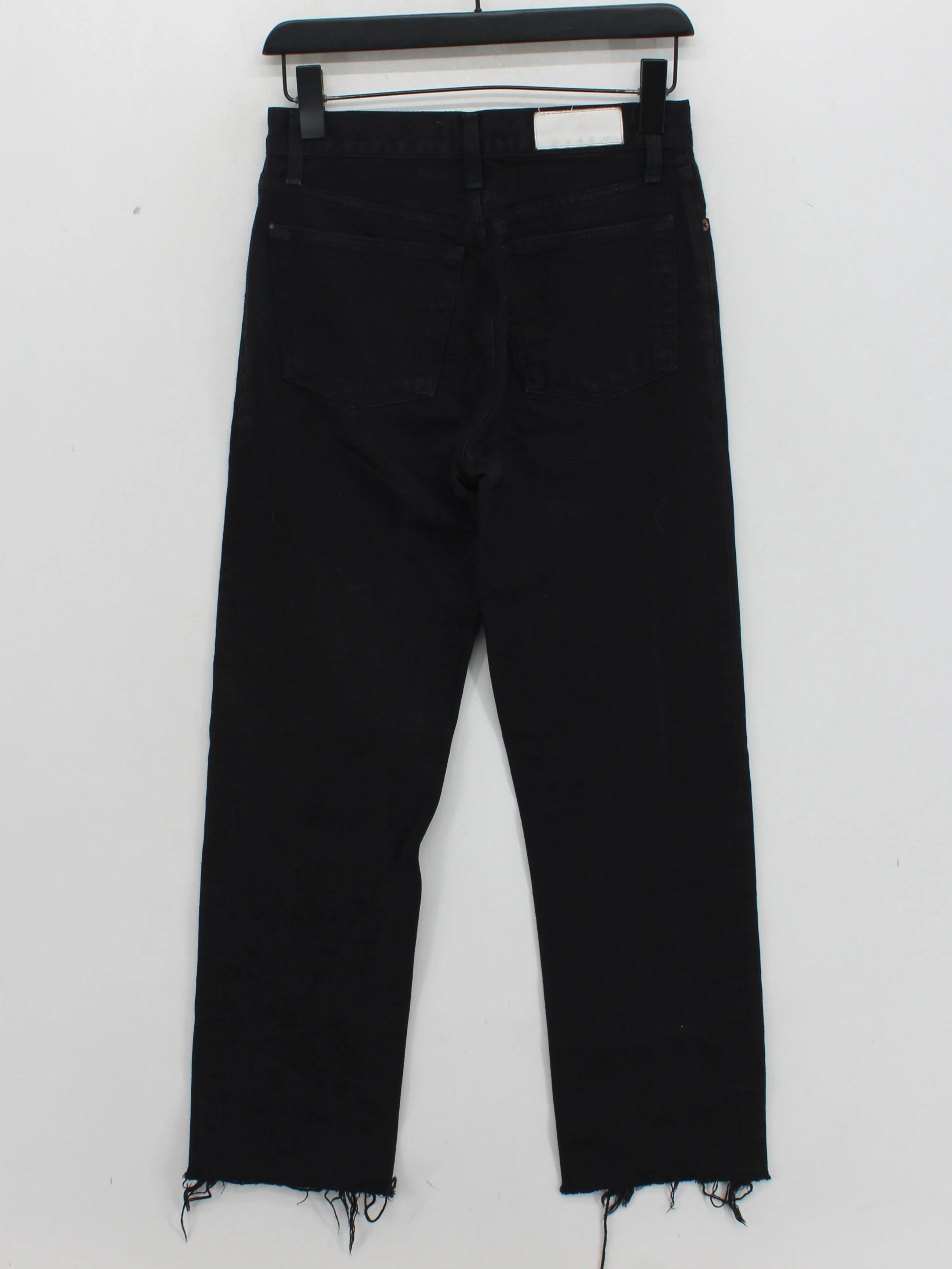Re/Done Women's Jeans W 25 in Black 100% Cotton Straight - Image 2
