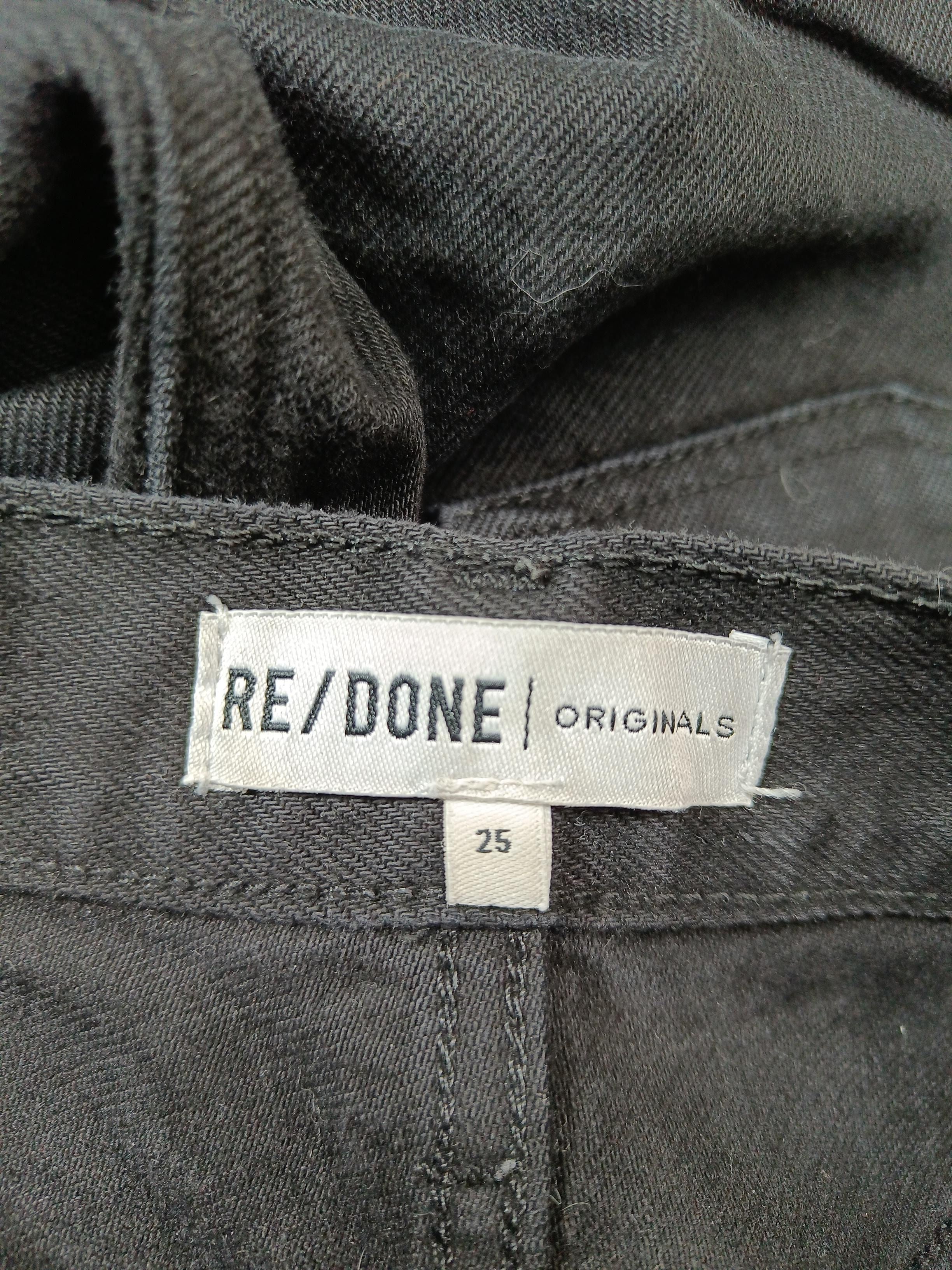 Re/Done Women's Jeans W 25 in Black 100% Cotton Straight - Image 6