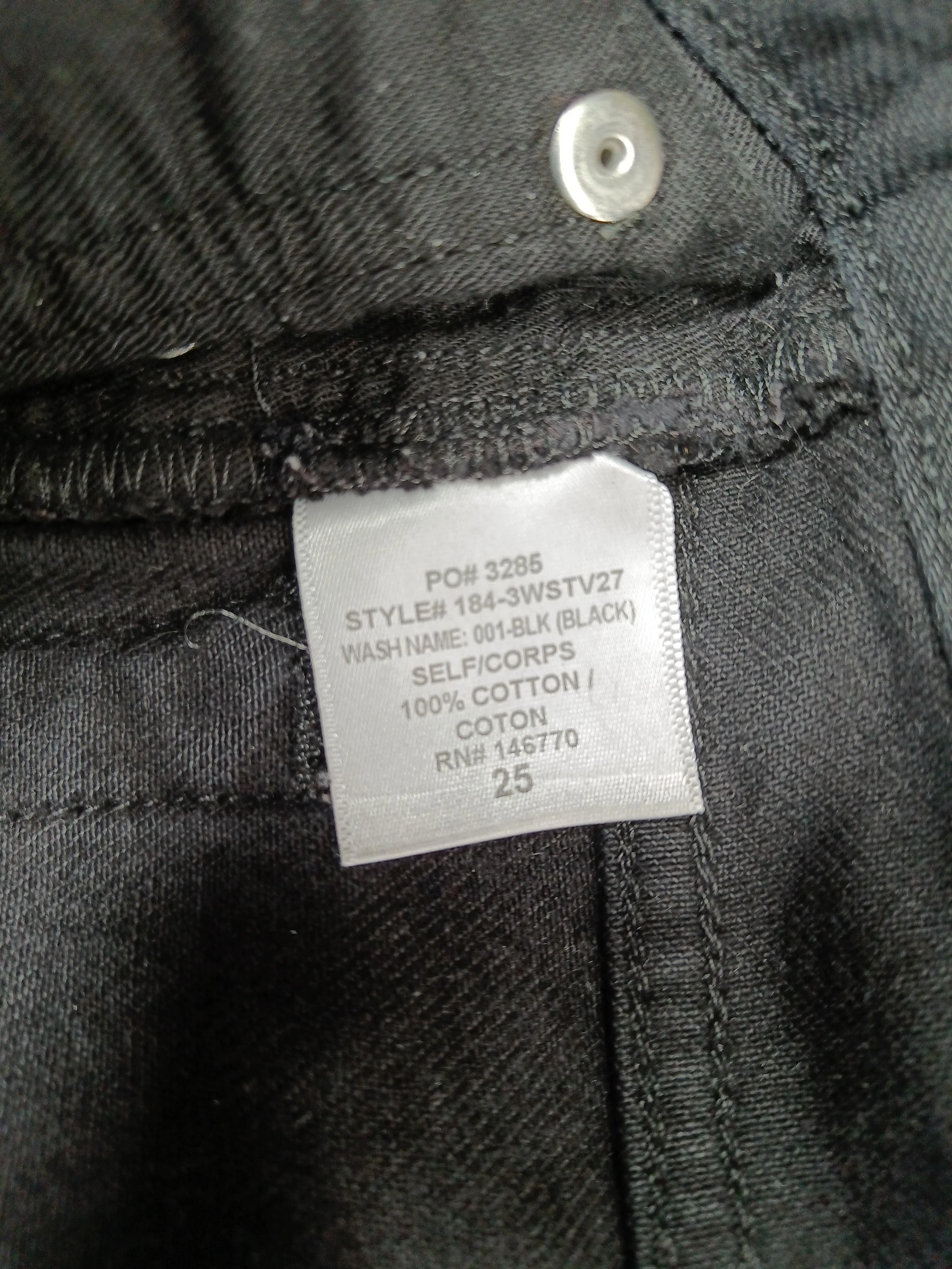 Re/Done Women's Jeans W 25 in Black 100% Cotton Straight - Image 7