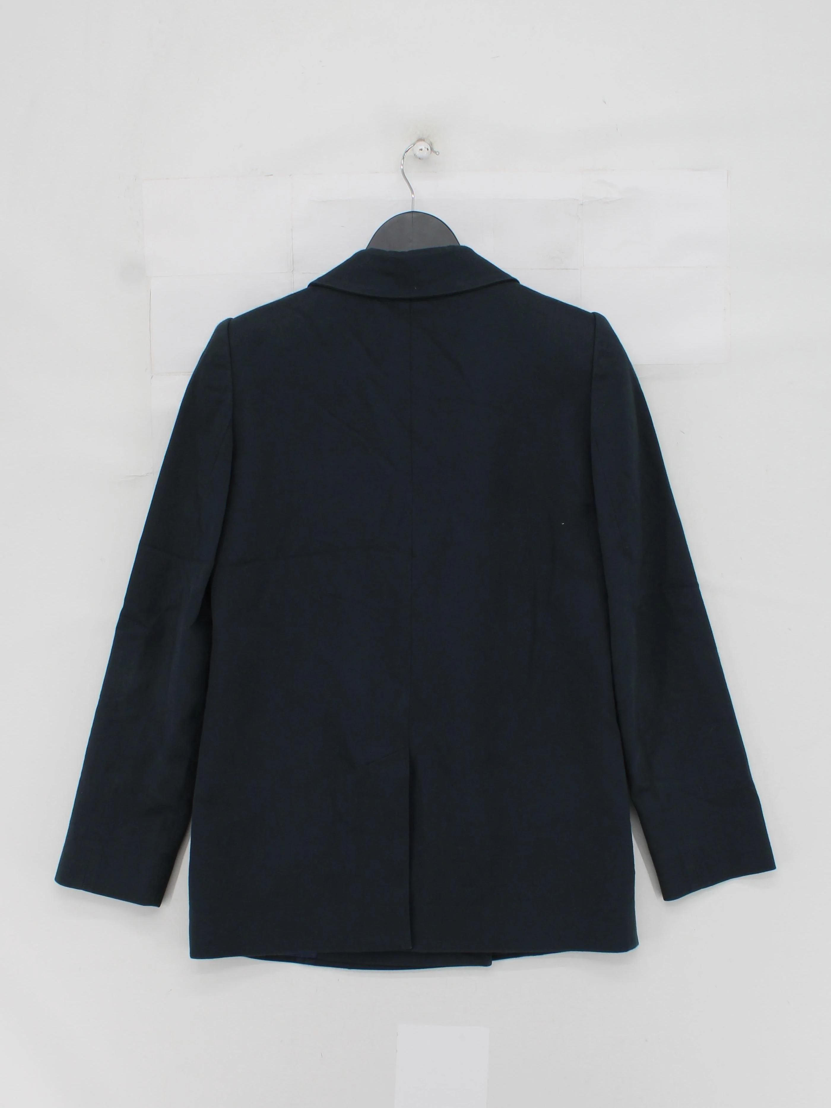 Red Valentino Women's Blazer UK 6 Blue Cotton with Wool, Elastane Overcoat - Image 2