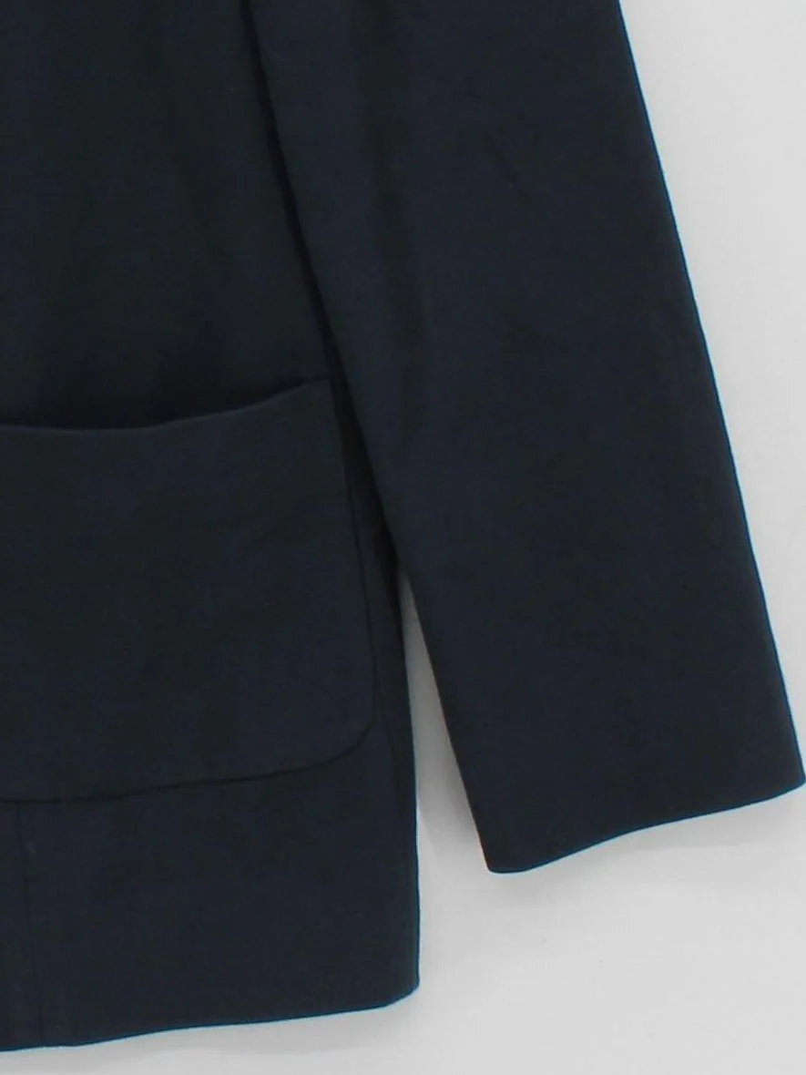 Red Valentino Women's Blazer UK 6 Blue Cotton with Wool, Elastane Overcoat - Image 4