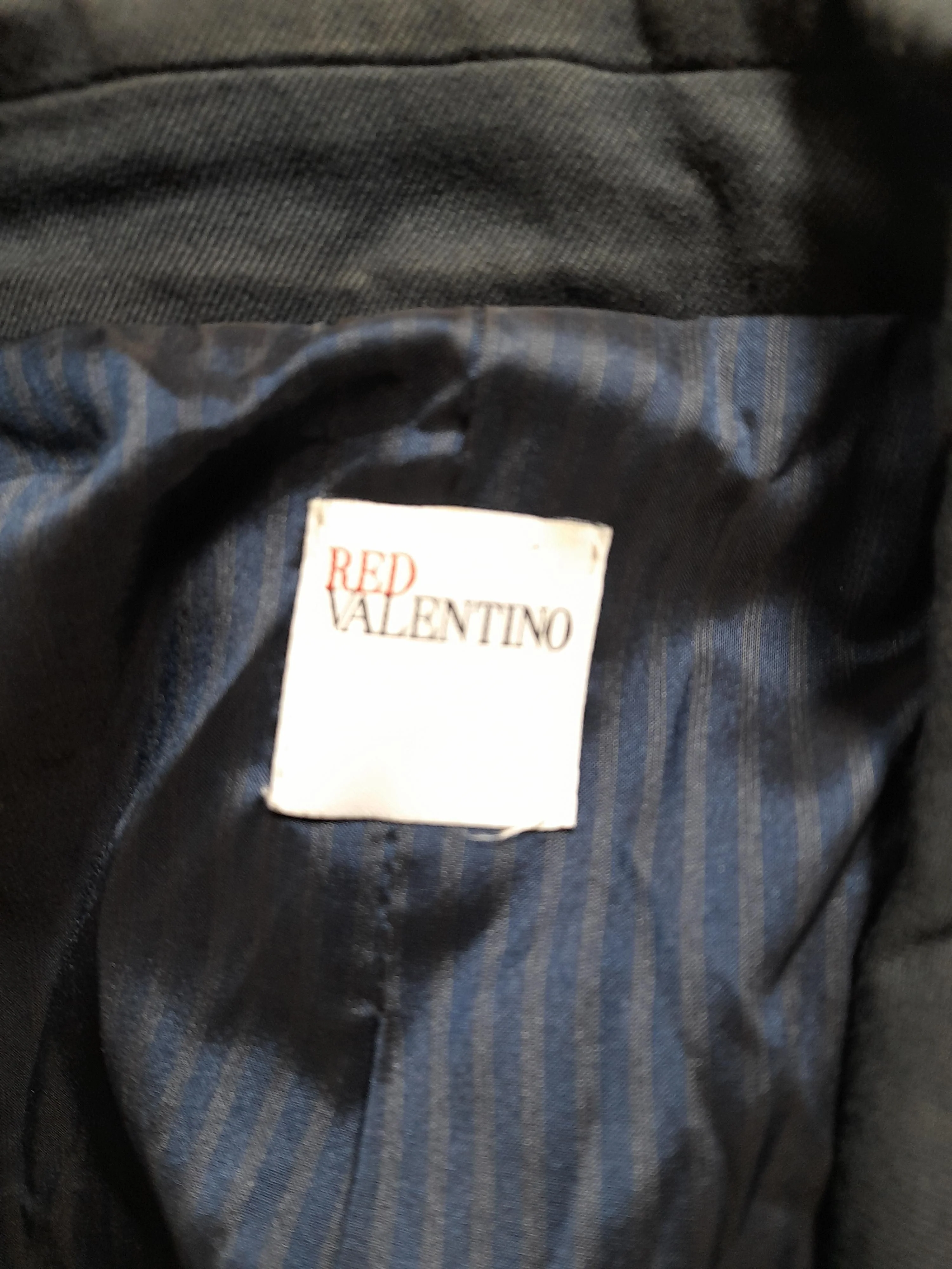 Red Valentino Women's Blazer UK 6 Blue Cotton with Wool, Elastane Overcoat - Image 5