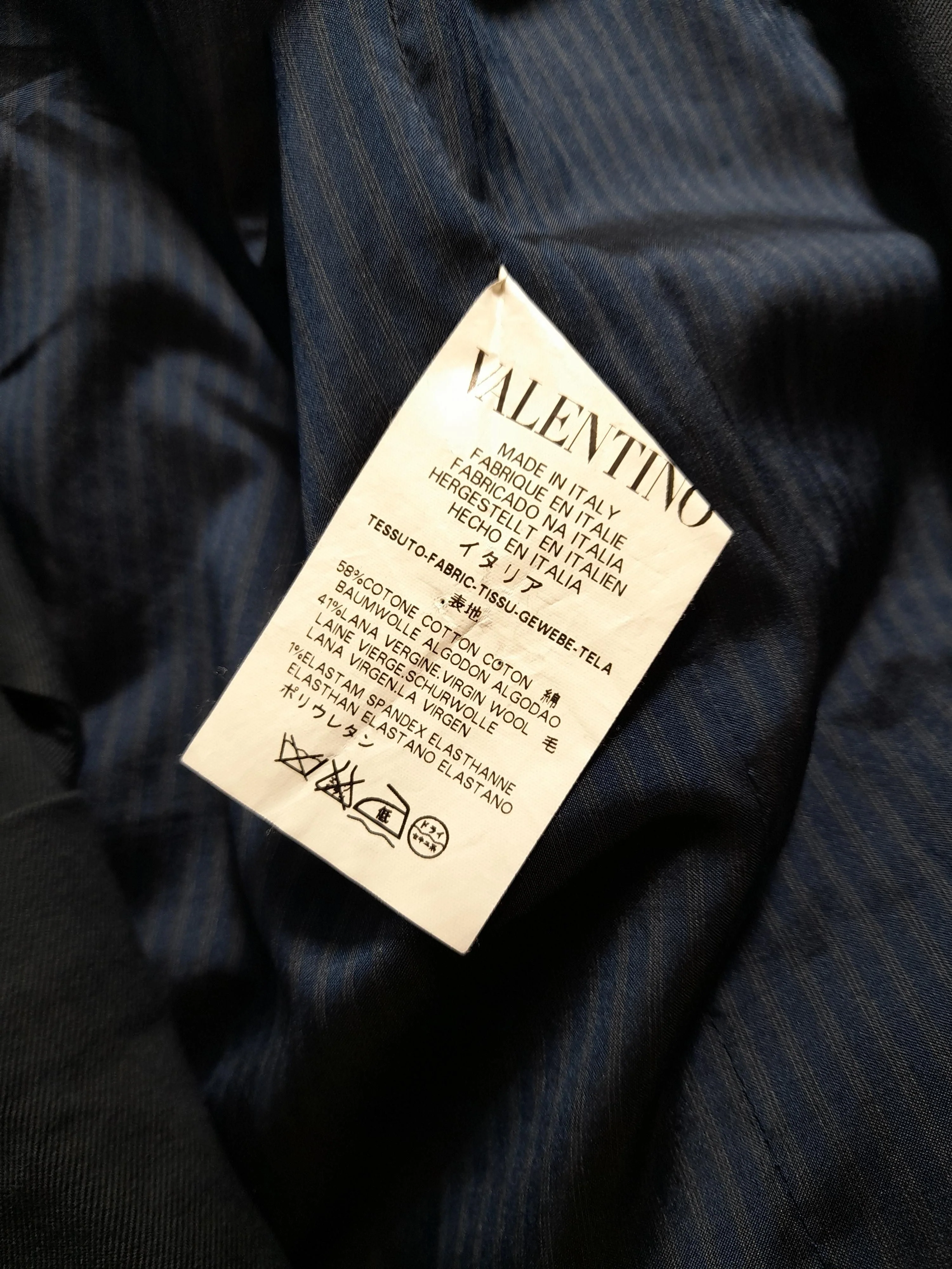 Red Valentino Women's Blazer UK 6 Blue Cotton with Wool, Elastane Overcoat - Image 6