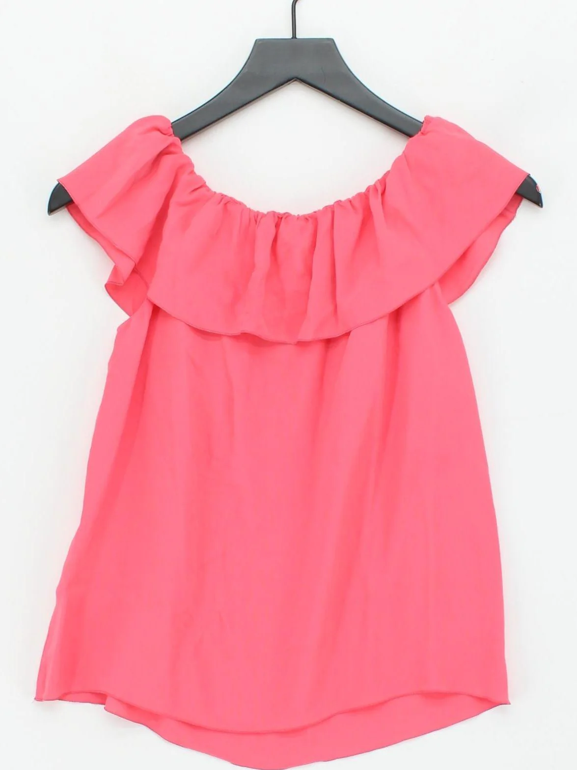 Red Valentino Women's Top UK 12 Pink 100% Other Short Sleeve Square Neck Basic - Image 2