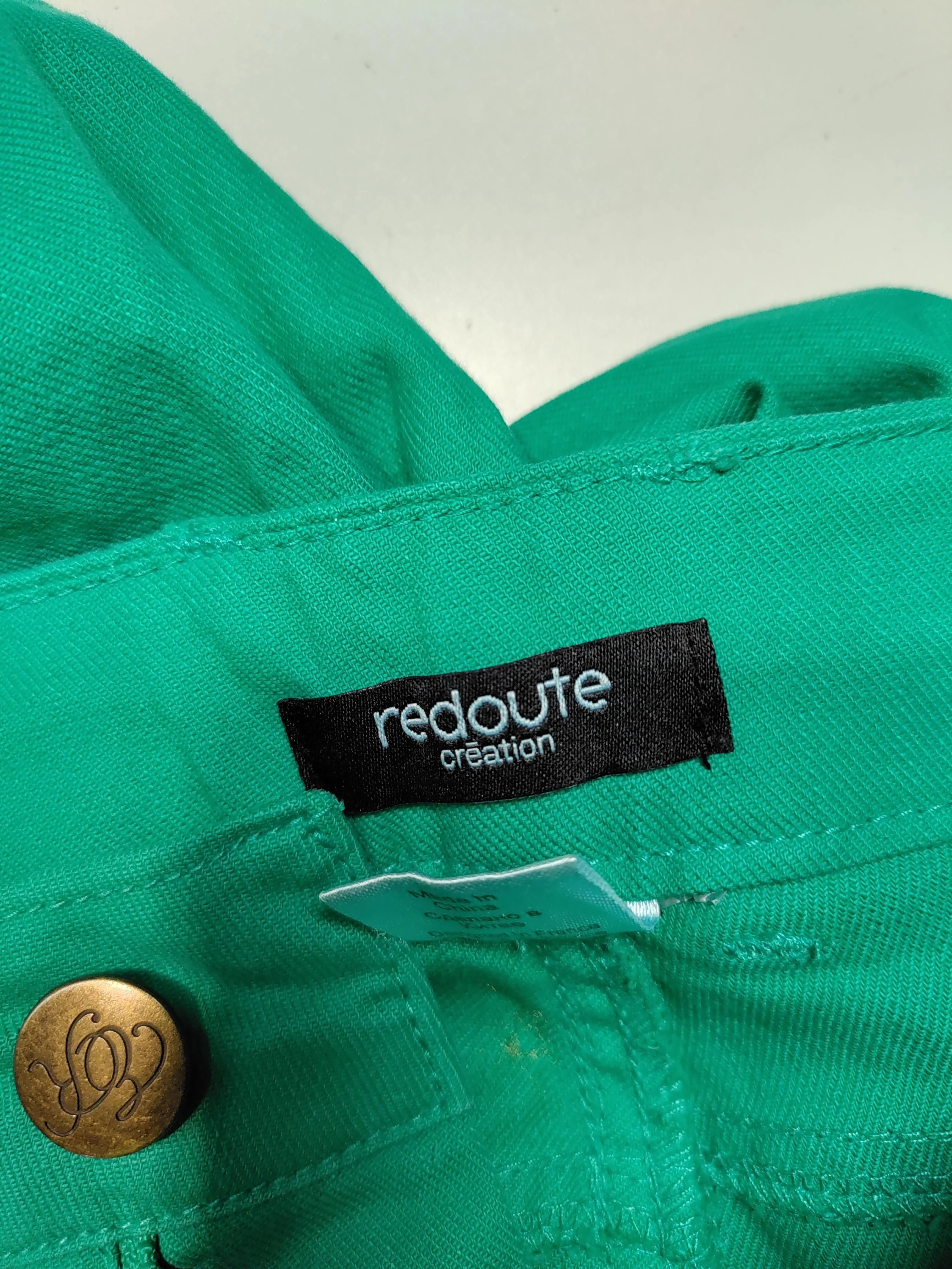 Redoute Women's Trousers UK 8 Green 100% Cotton Skinny Chino - Image 5
