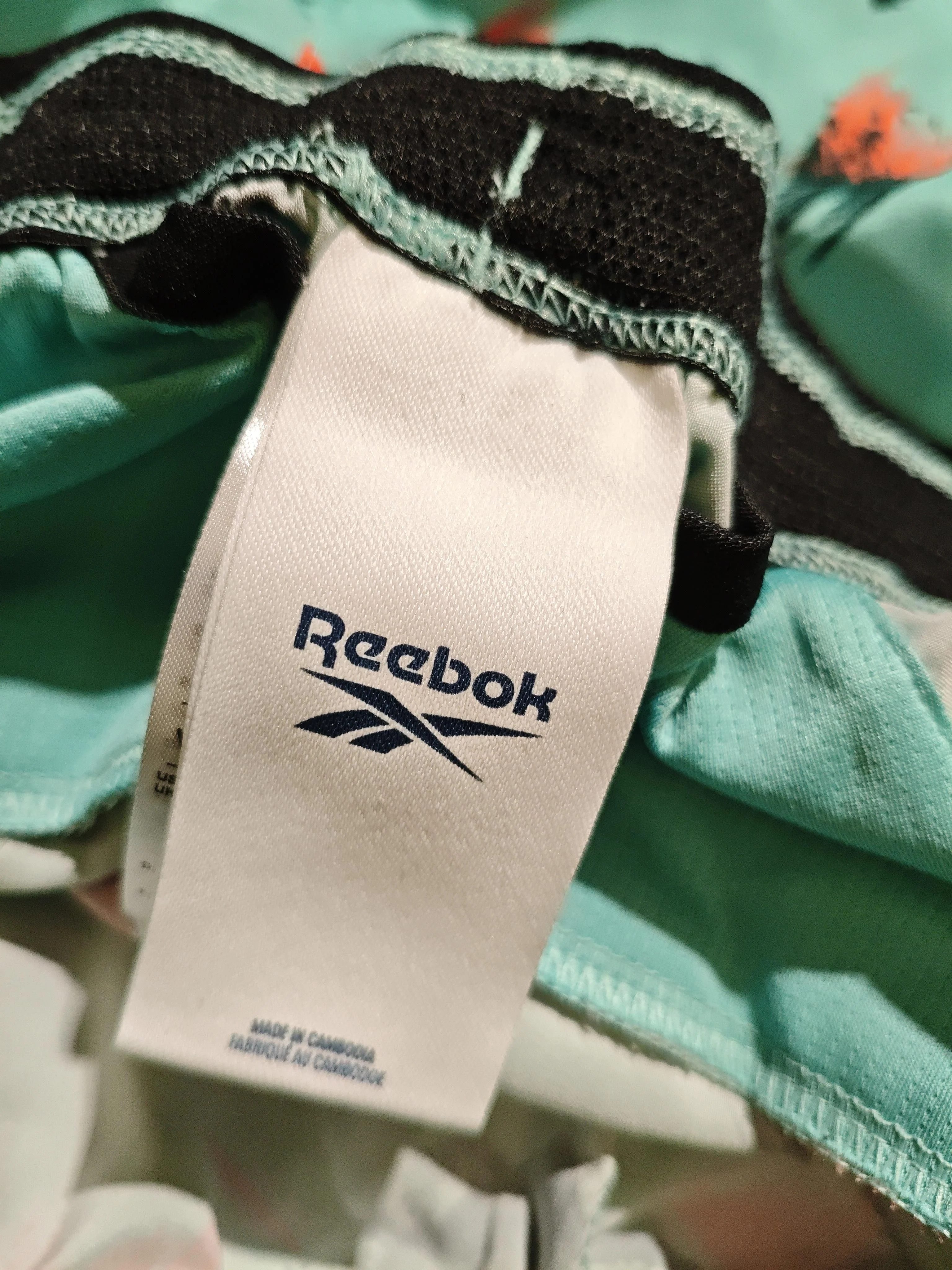 Reebok athletic swim trunks in blue - Image 5